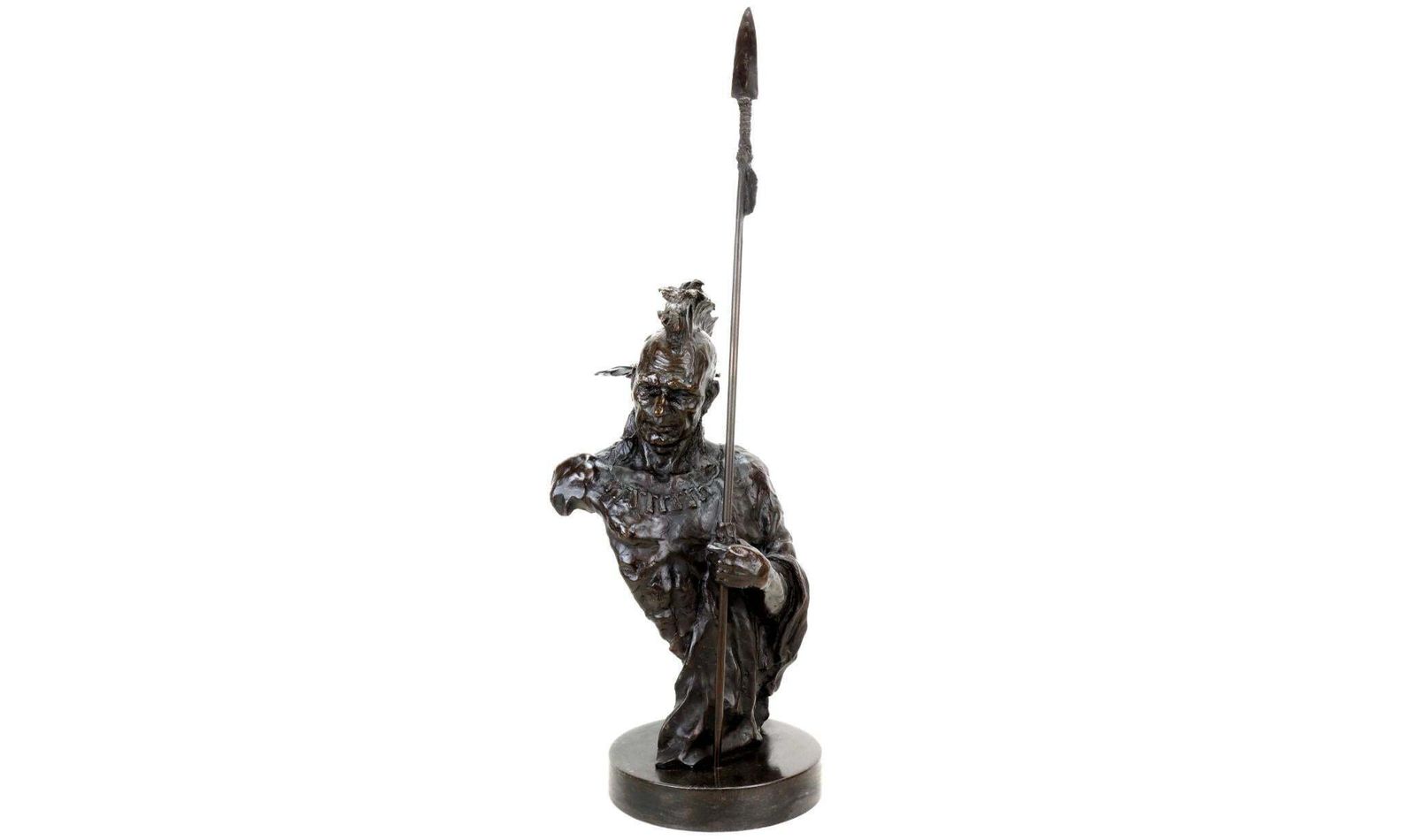 Indian Sculpture In Patinated Bronze, Western Style, 20th Century photo furniture
