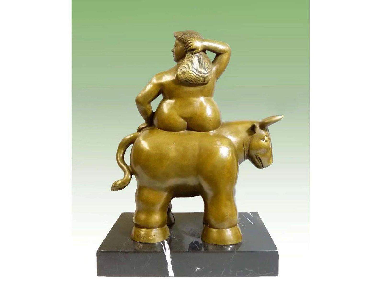 Woman On Bull Sculpture In Bronze, Contemporary Style photo vinterior