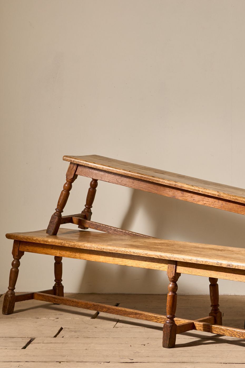 Pair Of 19th Century English Oak Benches photo furniture