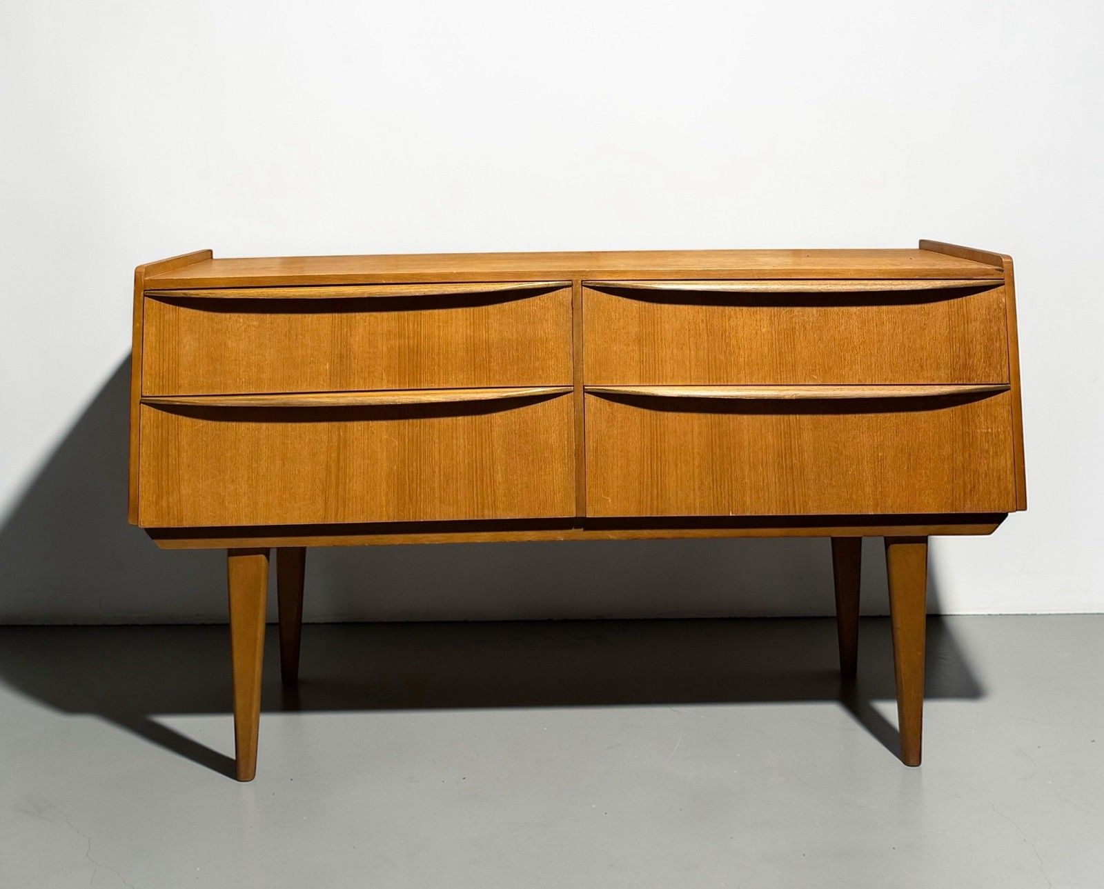 Austin Suite Teak Chest Of Drawers Sideboard Lip Handles Mid Century C1960s photo vintage