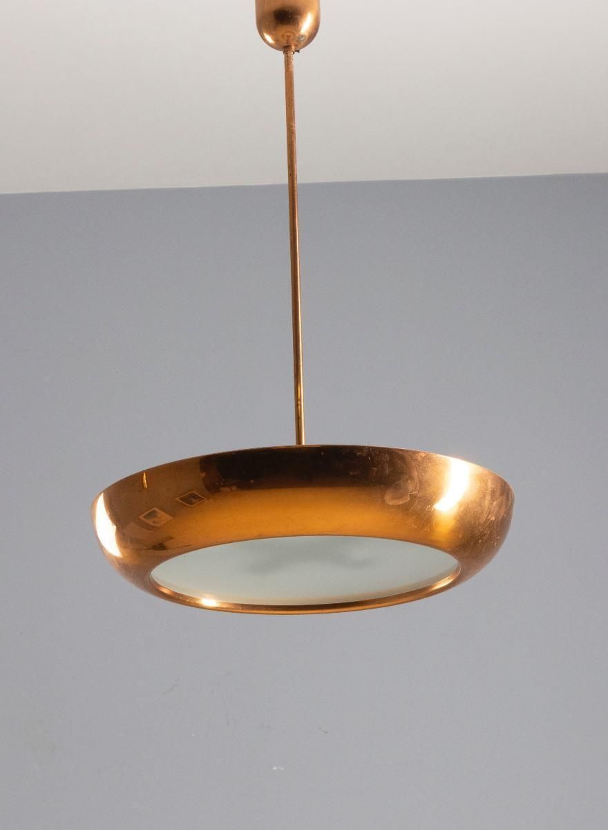 Koperen Hanglamp, Josef Hůrka, Tsjecho Slowakije photo furniture