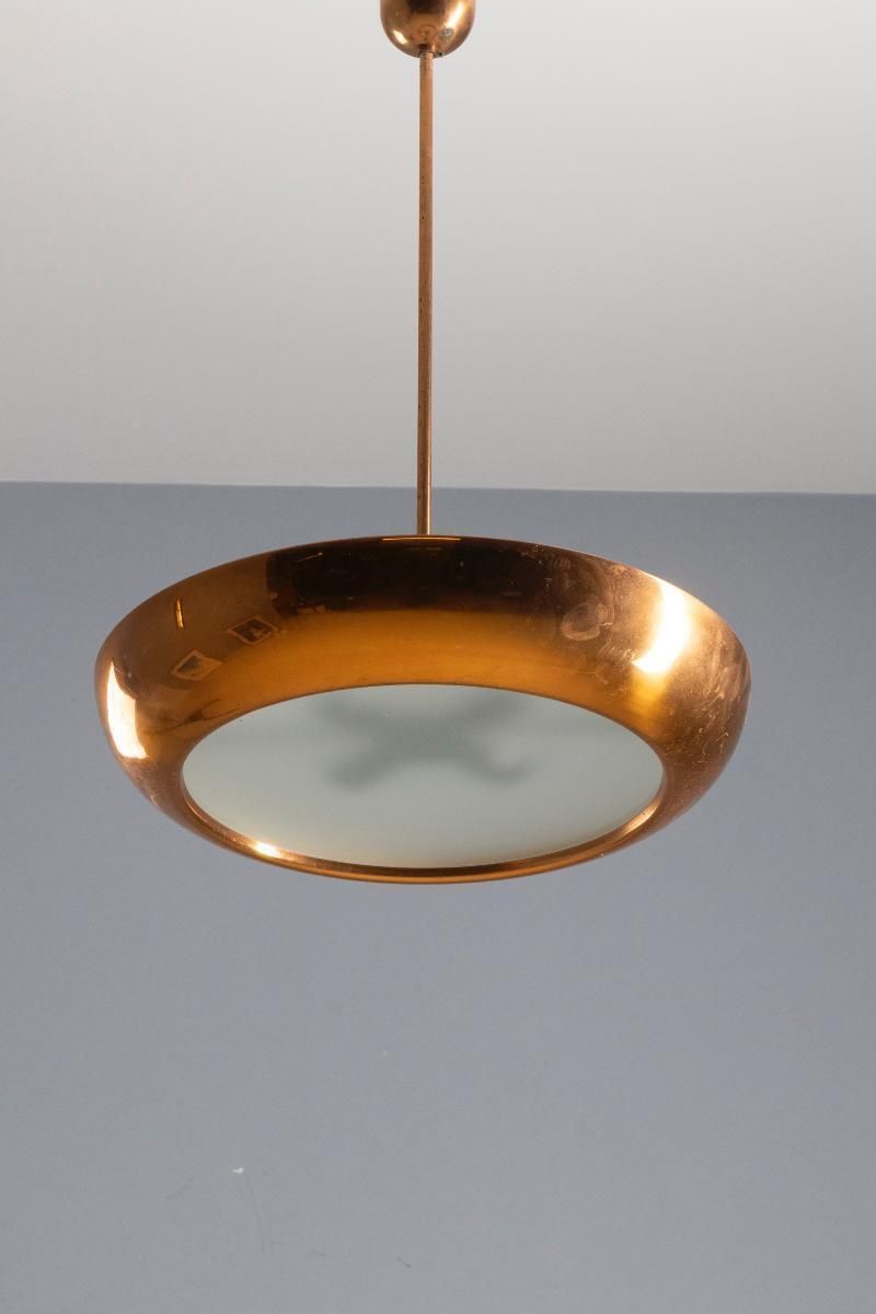 Koperen Hanglamp, Josef Hůrka, Tsjecho Slowakije photo for sale