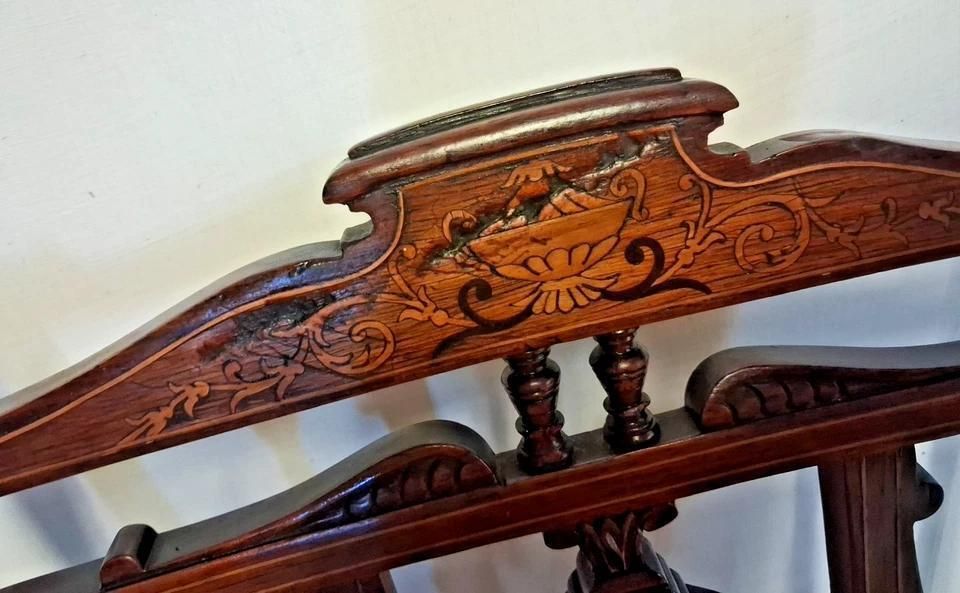 Antique Low Seated Edwardian Bedroom Chair Or Use As A Childs Chair photo Furniture
