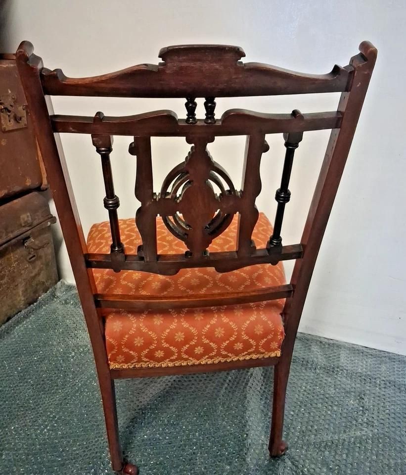 Antique Low Seated Edwardian Bedroom Chair Or Use As A Childs Chair photo buy