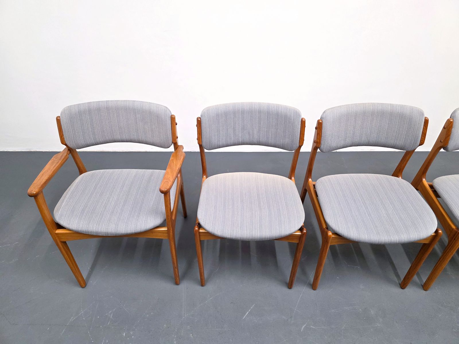 Erik Buch – Set Of 6 Dining Chairs, Model 49, Denmark, 1960s photo vintage