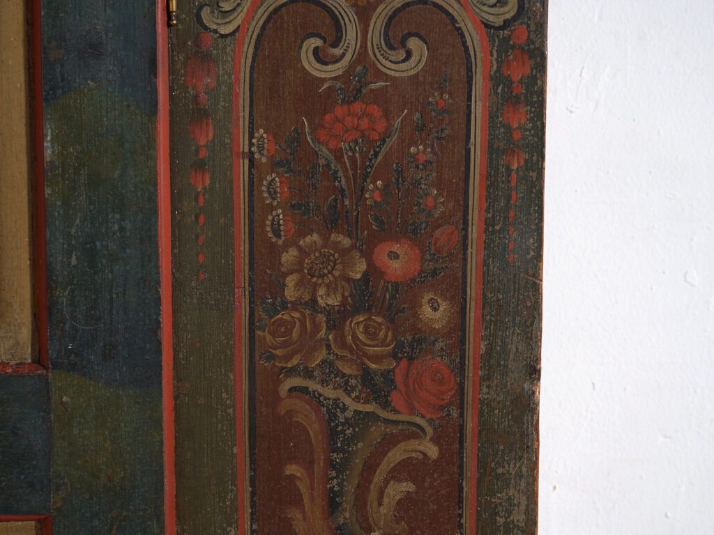 Folk Art Painted Cabinet, Central Europe, Dated 1814 photo vinterior