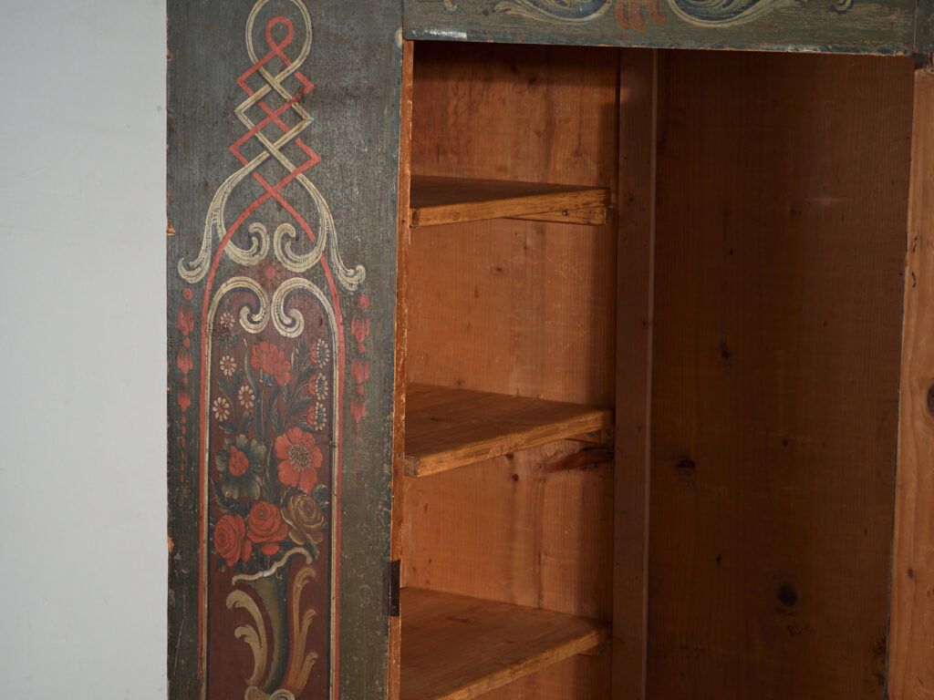 photo for sale Folk Art Painted Cabinet, Central Europe, Dated 1814