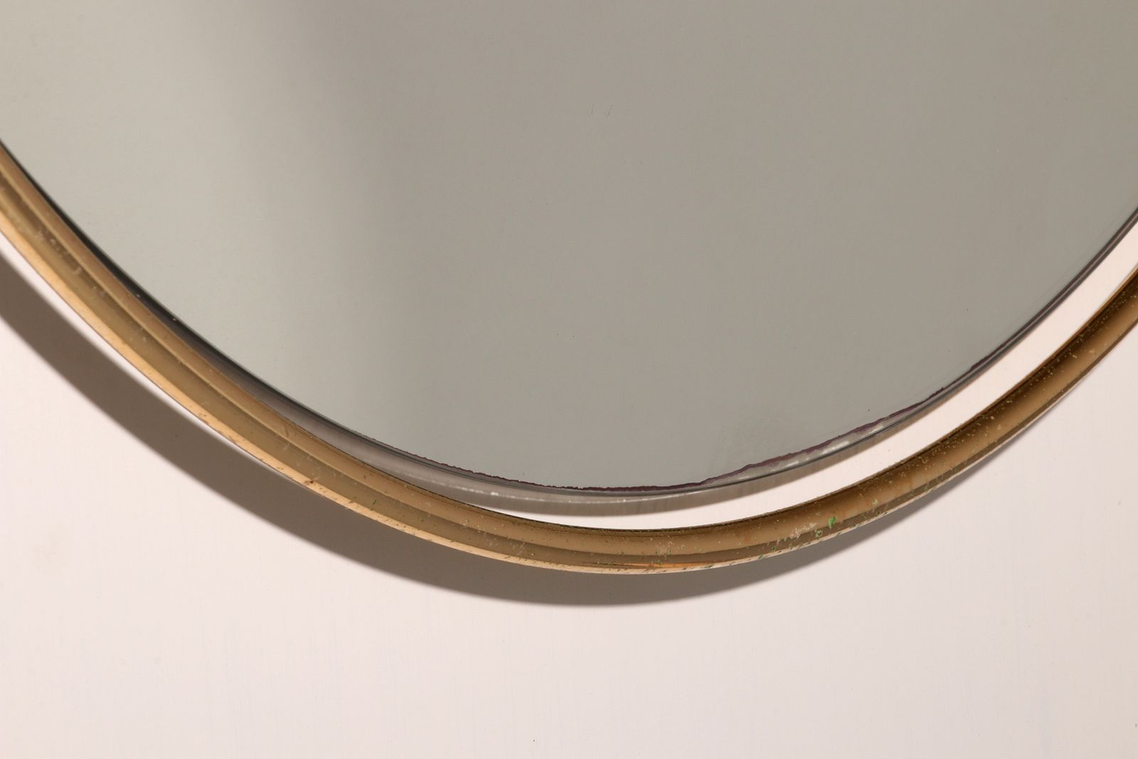 Home Decor Italian 1960s Solid Brass Wall Mirror With Original Patina – Milan Nightlife Provenance photo