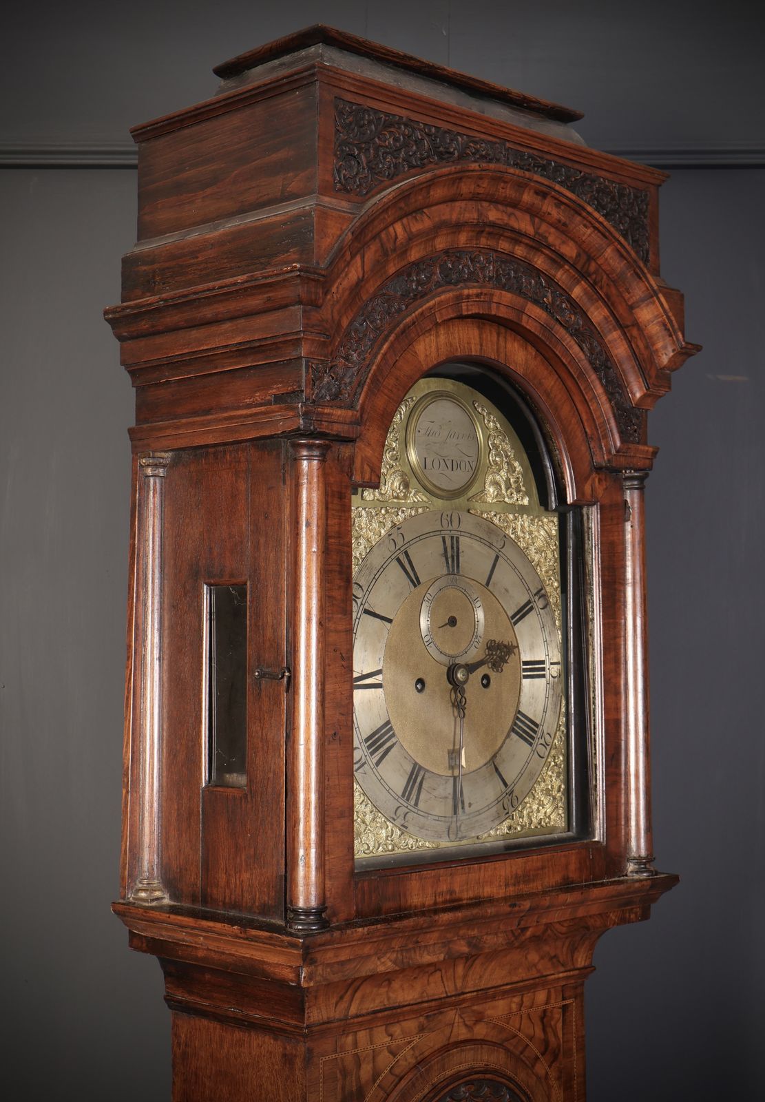 18th Century Walnut Grandfather Clock photo vinterior