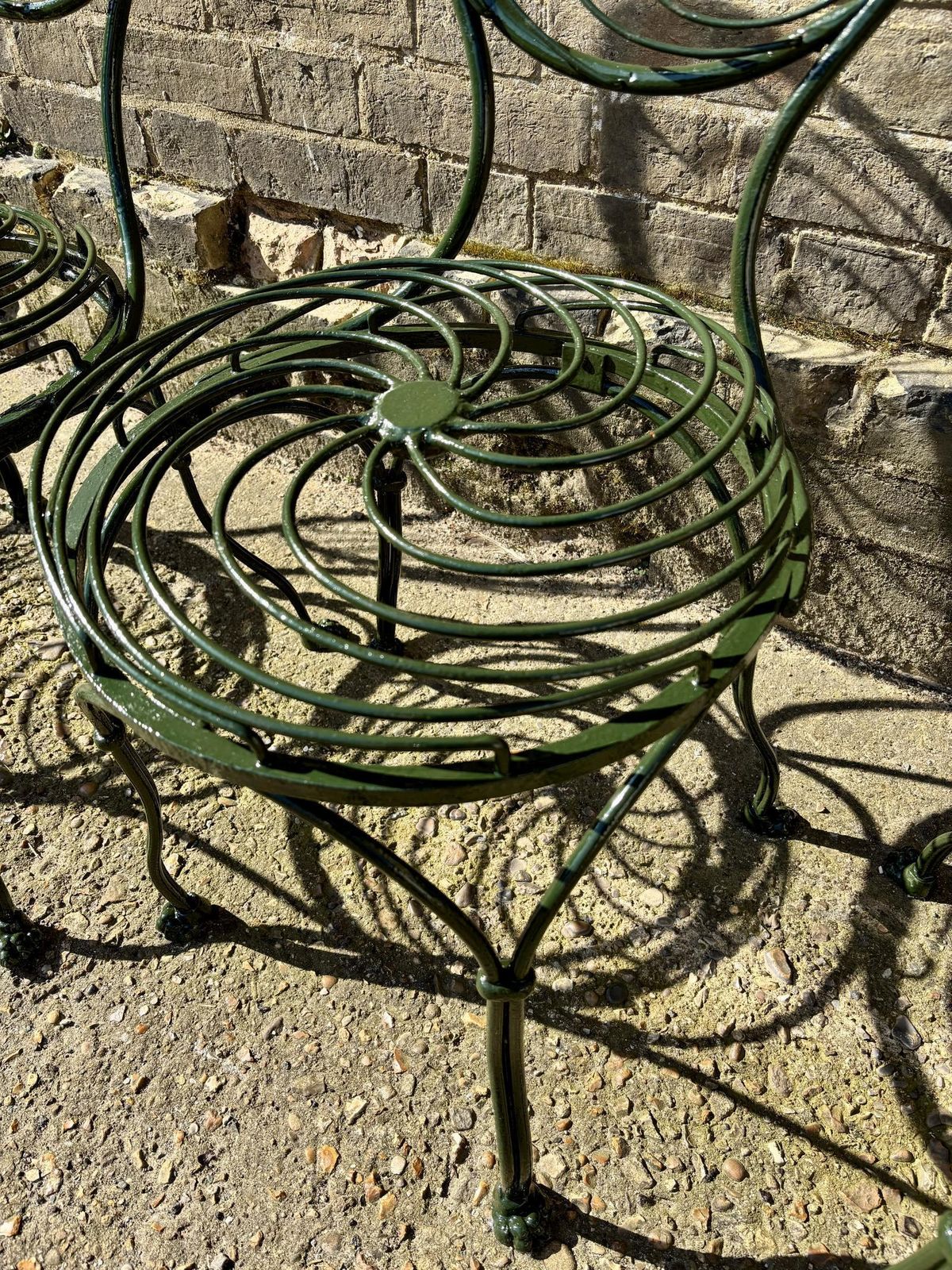 Set Of Four Early Victorian Spiral Iron Garden Chairs C.1840–1860 photo vinterior