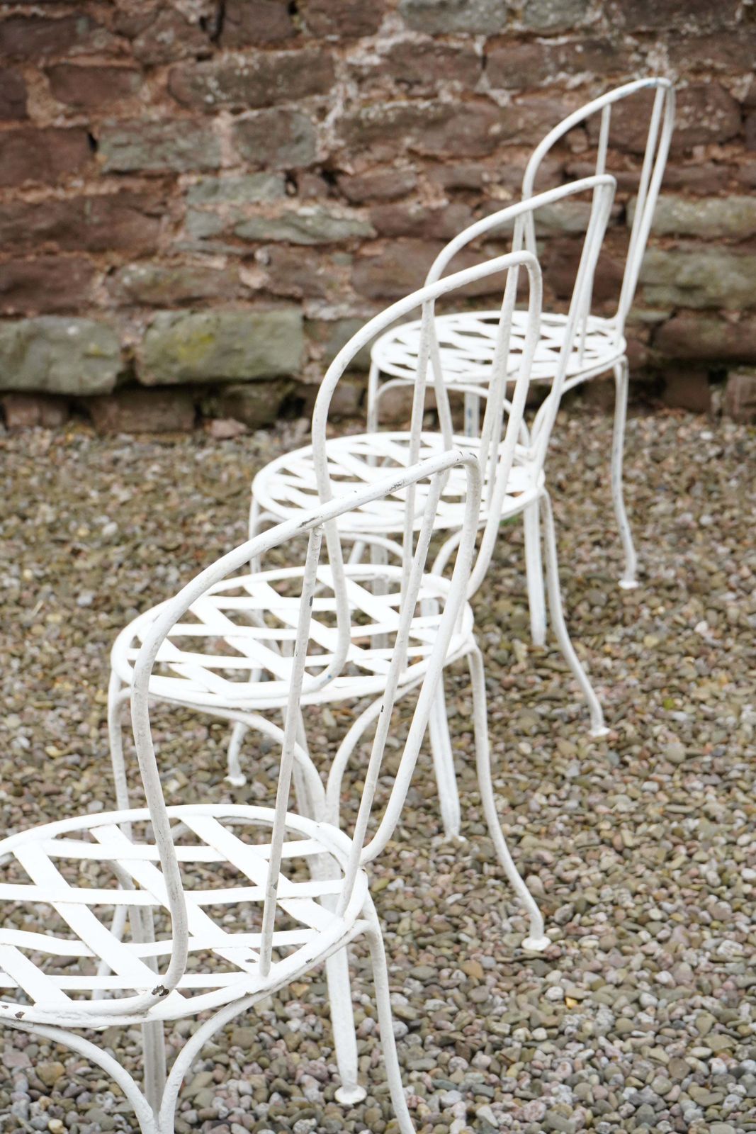 Lattice Garden Chairs, 1800s, Antique photo 1080.0
