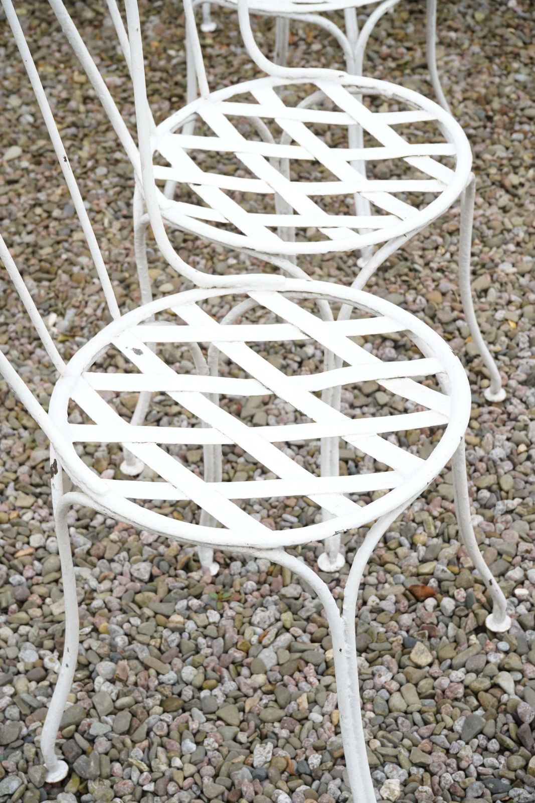 Lattice Garden Chairs, 1800s, Antique photo vintage