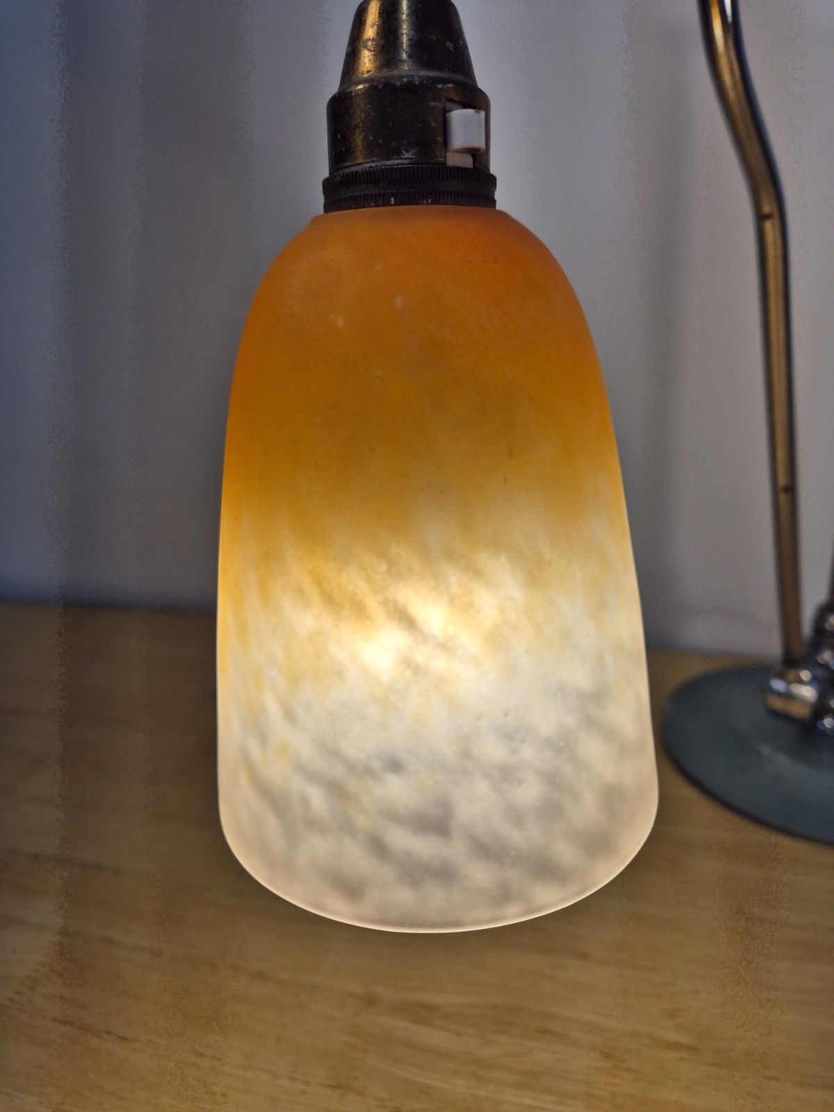 Original 1920s Supreme Adapt O Lite Table Lamp With Period Thomas Schneider Glass Shade photo 364.0