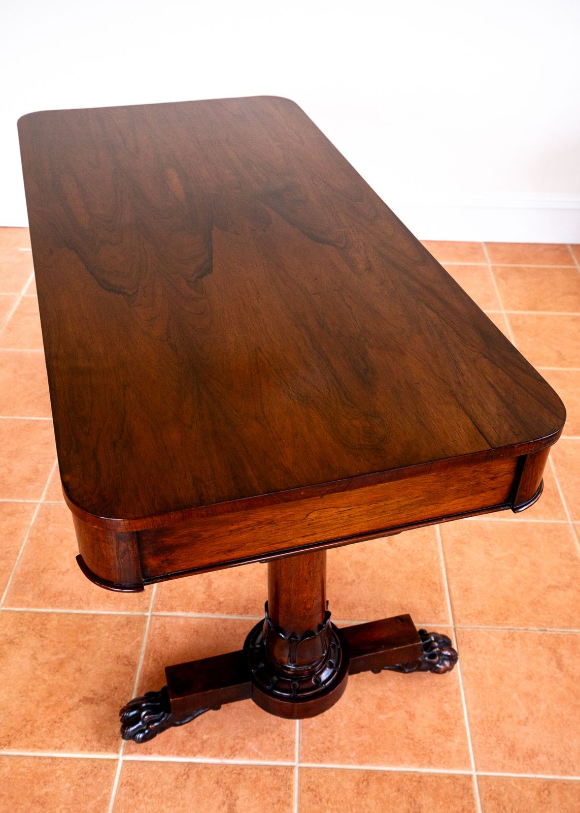 2450.0 William IV Library Table Rosewood Mahogany Serving Tabl.E Writing Des.K Georgian English Antiqu.E Dining Centre Tabl.E Biedermeier 1830 photo