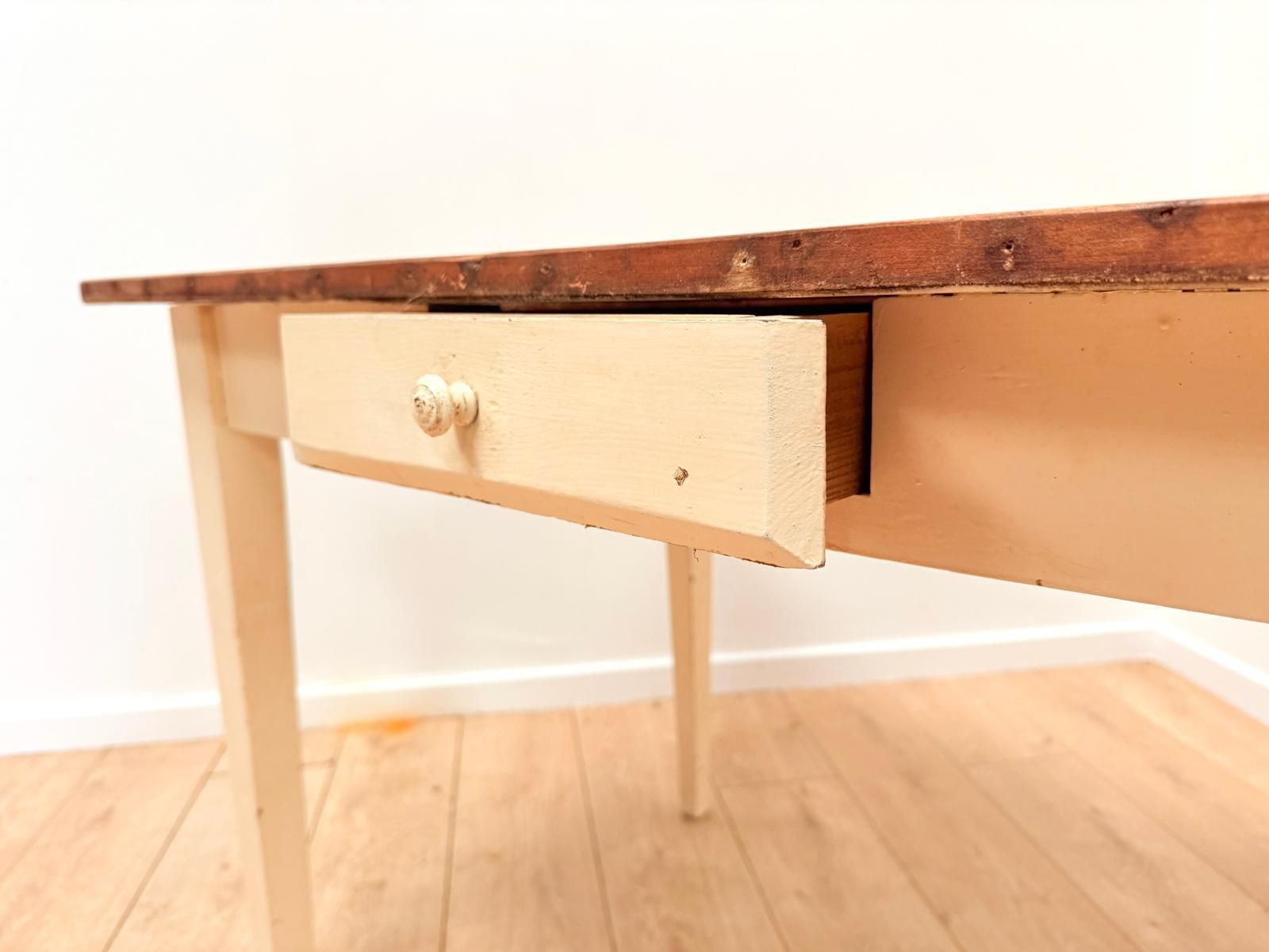 Vintage French  Pine Farmhouse Table One Drawer  Delivery Available 0262. photo buy