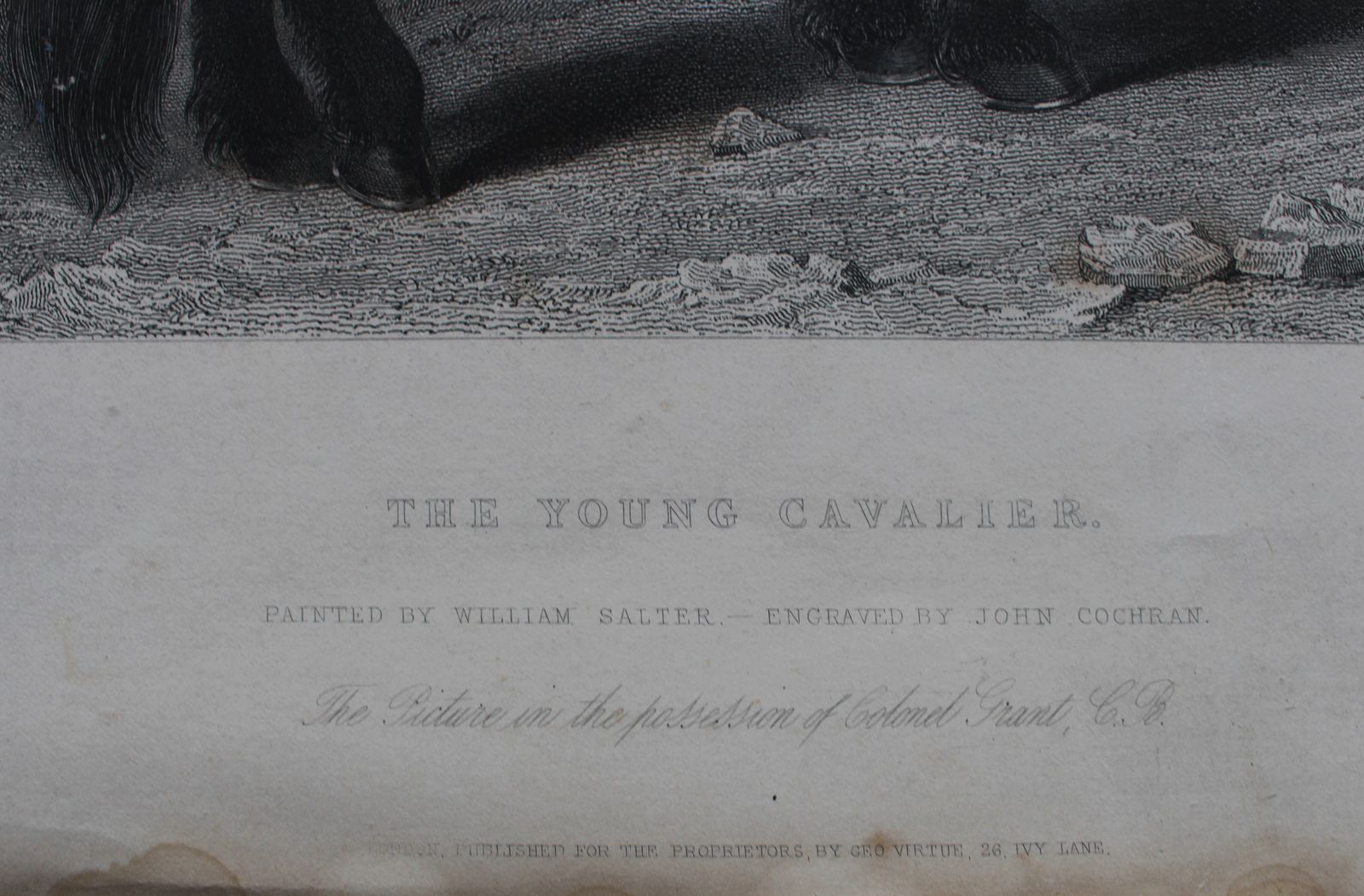 The Young Cavalier  Engraved By John Cochran  After A Painting By William Salter. C1850 photo for sale