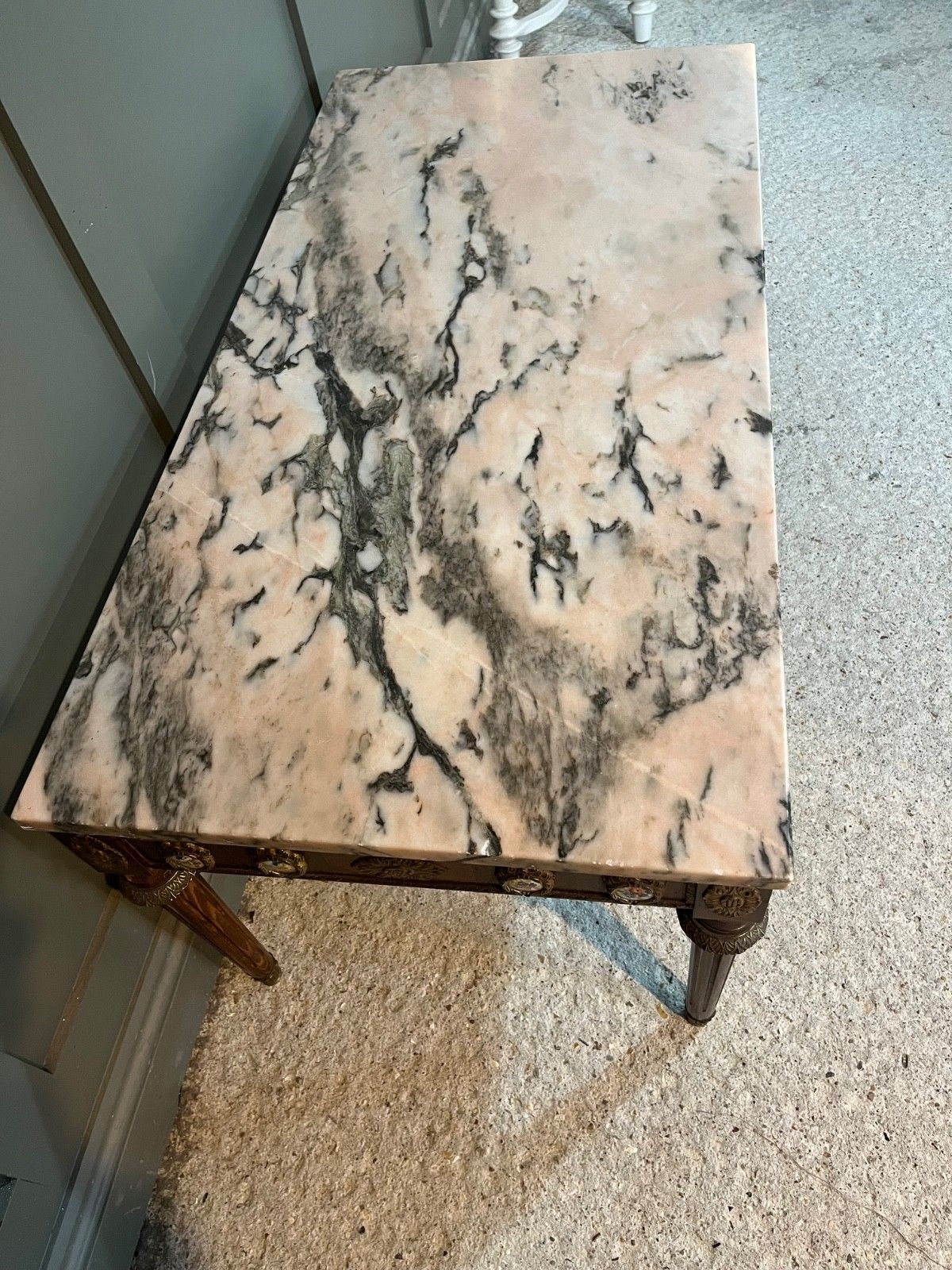 Marble Topped Coffee Table French Style Highly Decorative & Rare photo for sale
