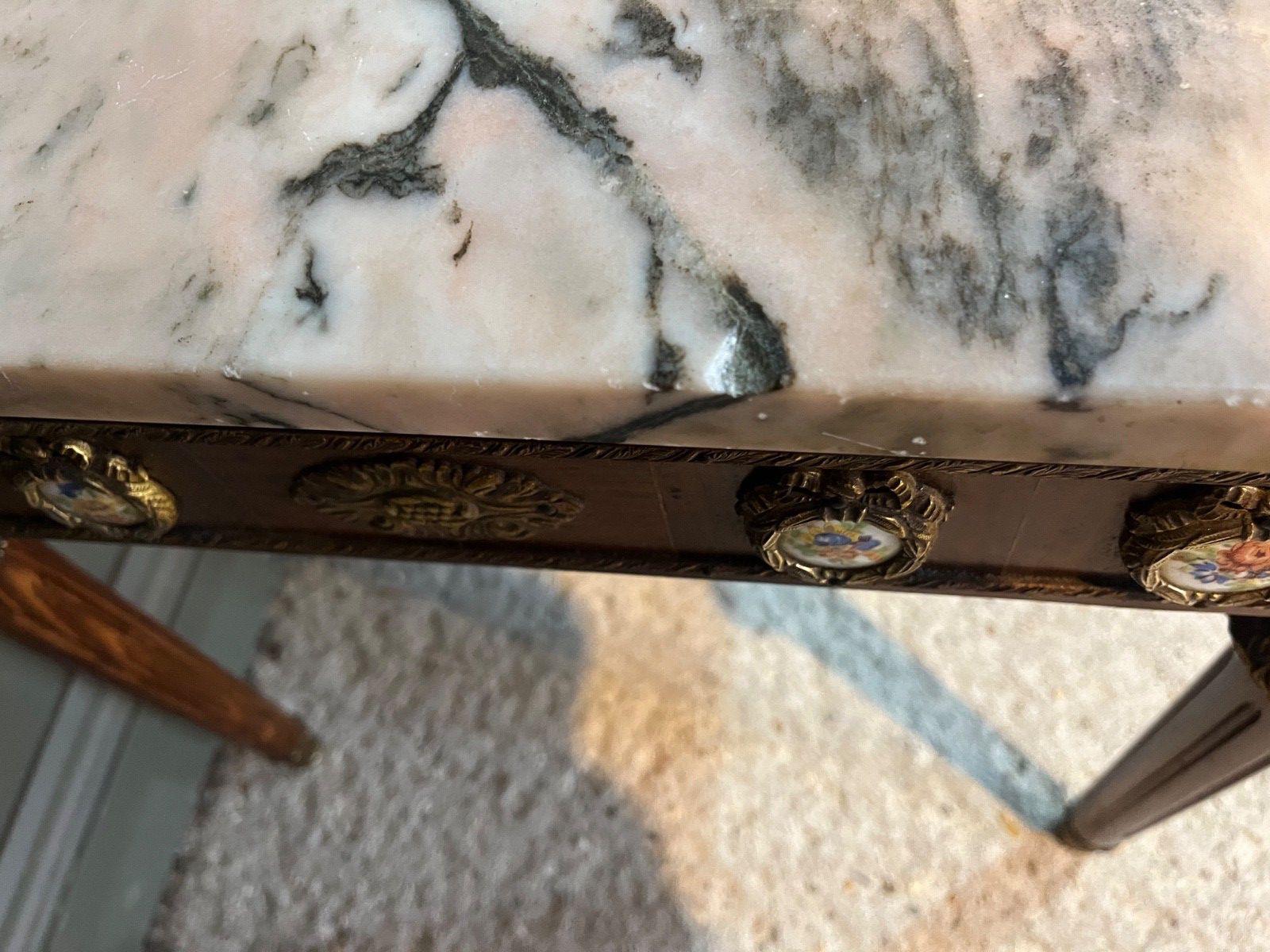 Marble Topped Coffee Table French Style Highly Decorative & Rare photo Furniture