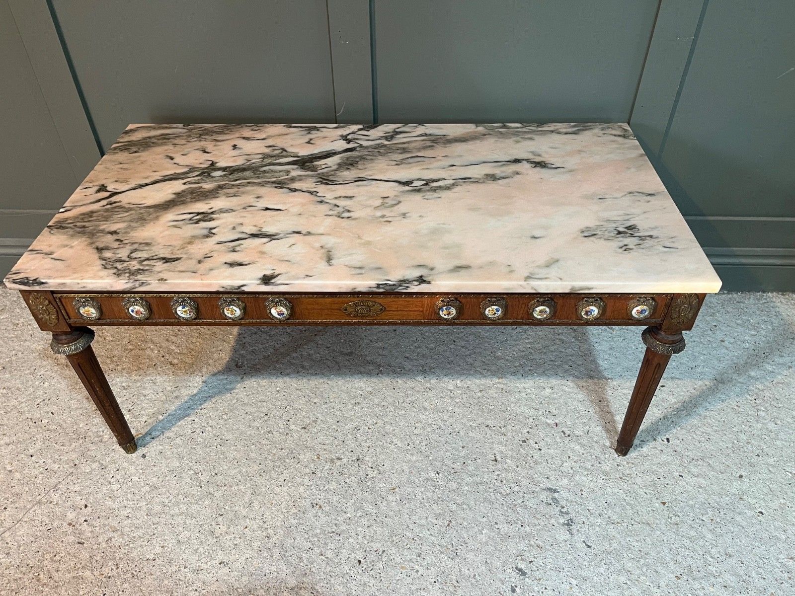 photo furniture Marble Topped Coffee Table French Style Highly Decorative & Rare
