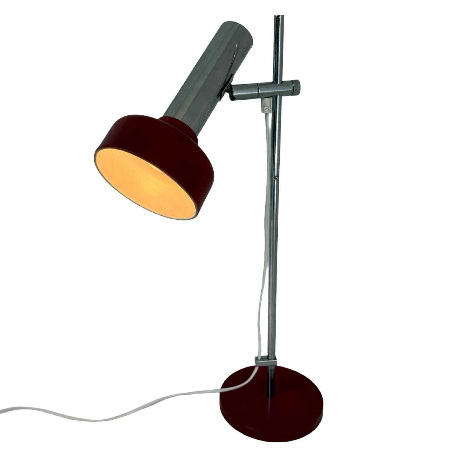 Gura   1970's   Burgundy Red Desk Lamp   Germany   Fully Restored