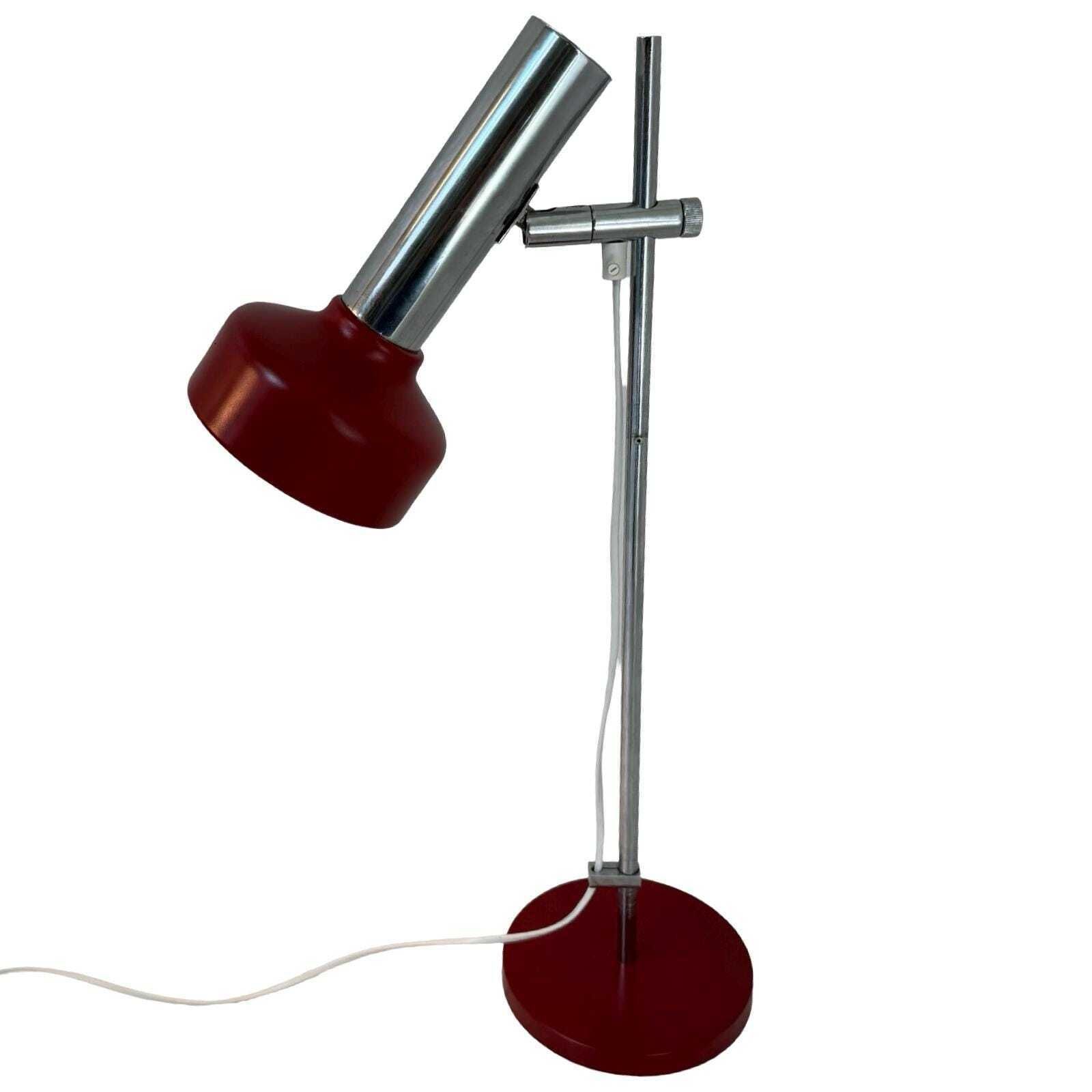 Gura   1970's   Burgundy Red Desk Lamp   Germany   Fully Restored photo buy