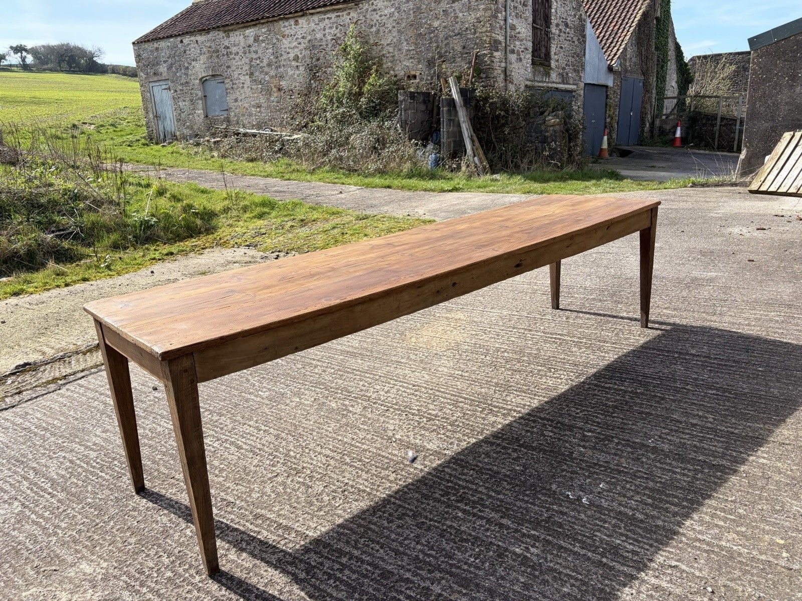 photo for sale Antique French Draper’s / Dining Table — 279.5cm | Poplar & Chestnut |
