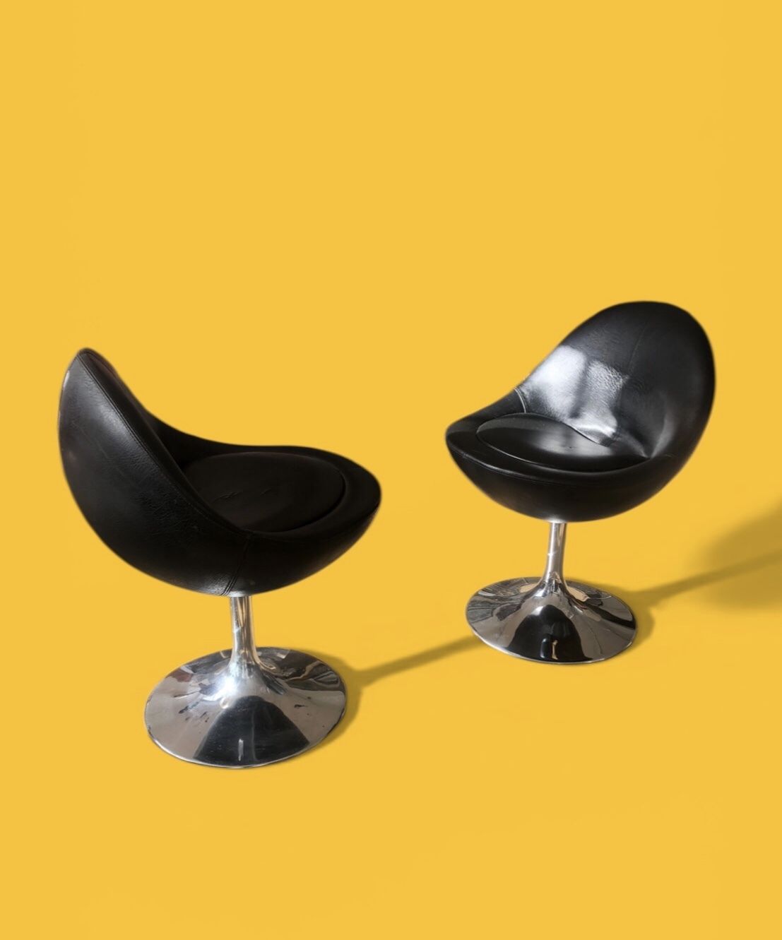 Venus Chairs By Borje Johanson For Johanson Design In Black & Chrome, Set Of 4 photo for sale