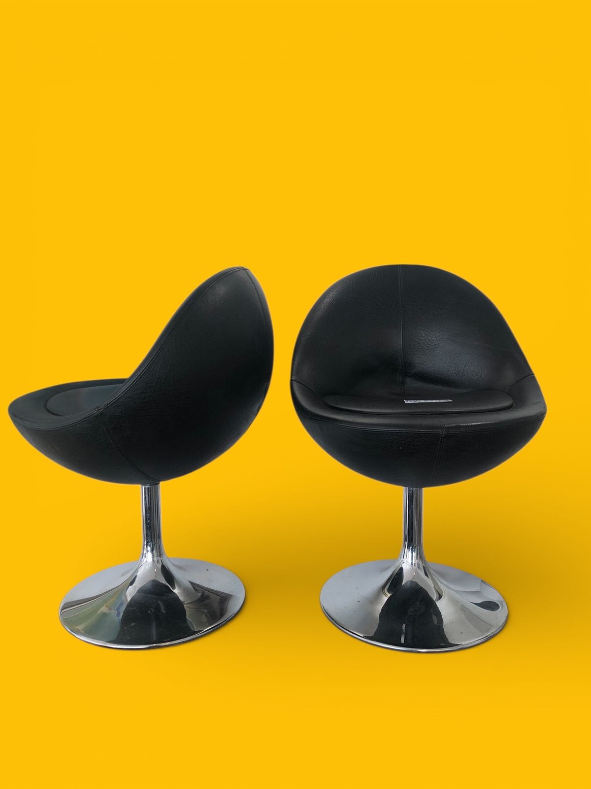 Venus Chairs By Borje Johanson For Johanson Design In Black & Chrome, Set Of 4 photo 525.0