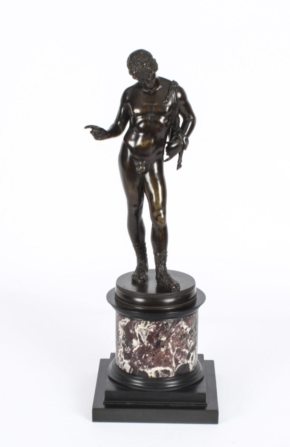 Antique Grand Tour  Bronze Figure Of "Dionysus, Called Narcissus" 19th C photo Art