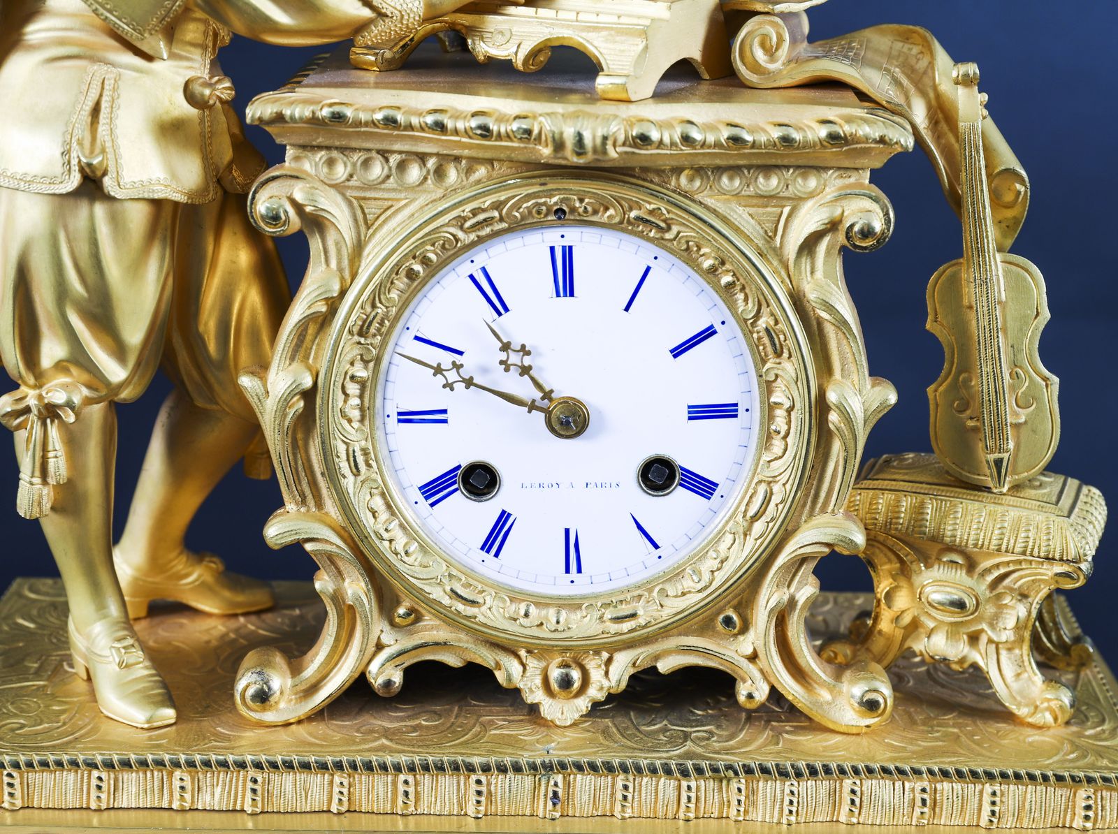 photo for sale Antique French Sevres Ormolu Mantel Clock By Leroy Paris 19th Century