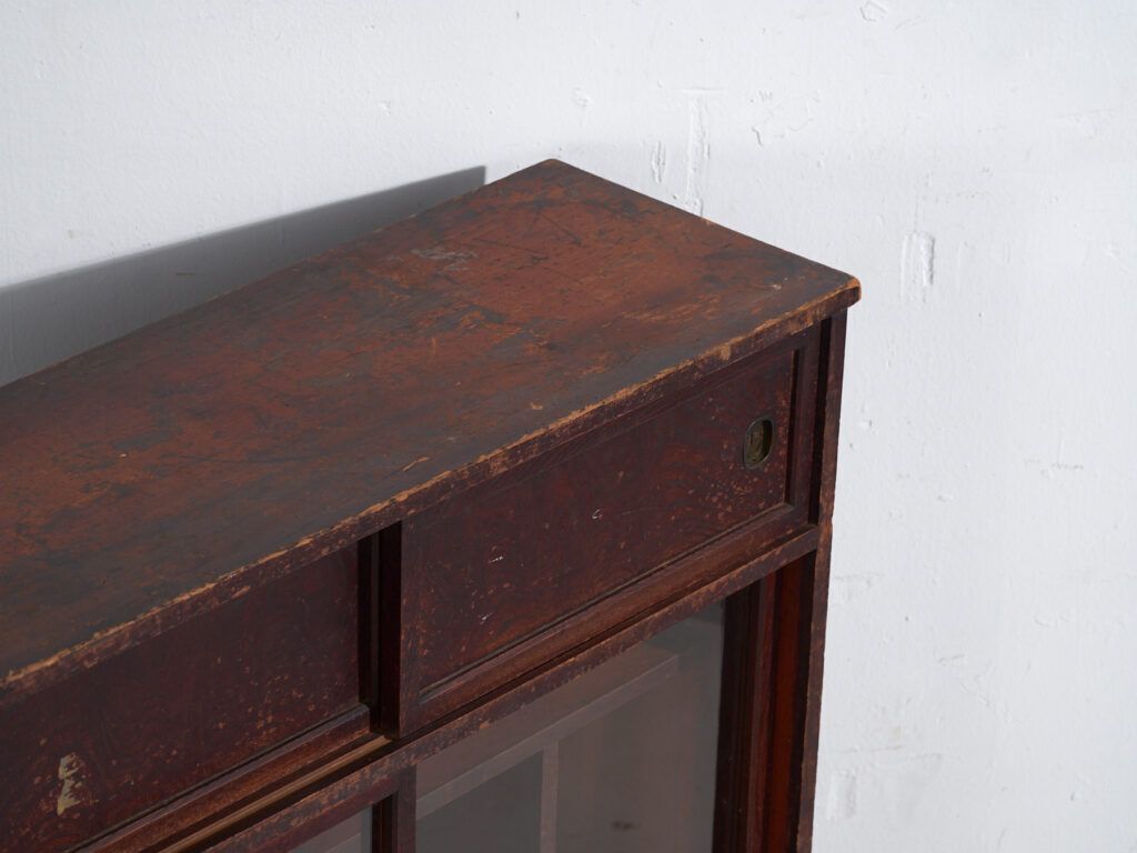 Antique Japanese Tea Cabinet (Cha Tansu) With Glass Sliding Doors – Taisho / Showa – Circa 1920–1950 photo furniture