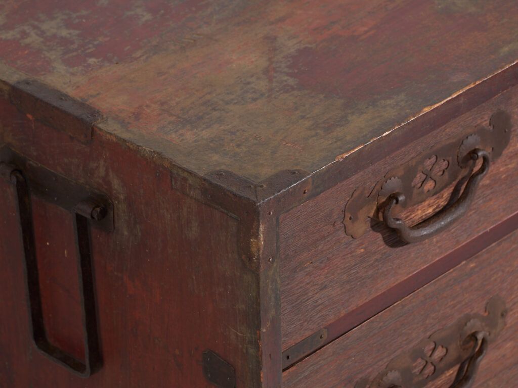 Antique Japanese Merchant Chest (Choba Dansu) In Keyaki Wood – Meiji–Taisho Period (C.1880–1920) photo for sale