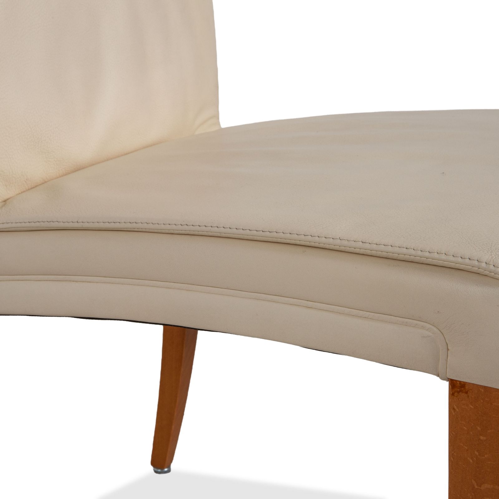 Set Of 6 Poltrona Frau Vittoria Leather, Cream, Dining Chairs photo for sale