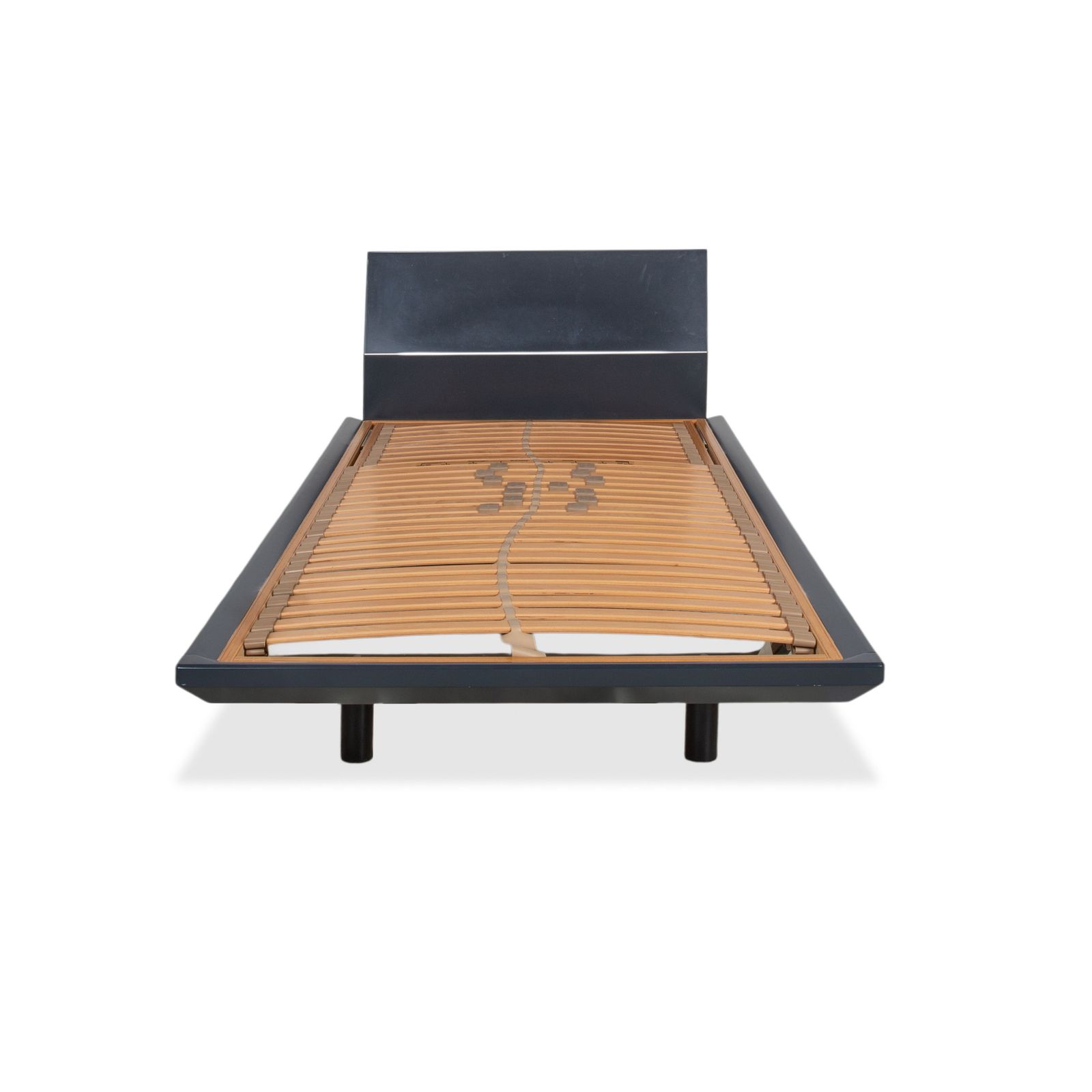 Furniture Interlübke Wooden Bed, Dark Blue, Navy Blue, Bedroom photo