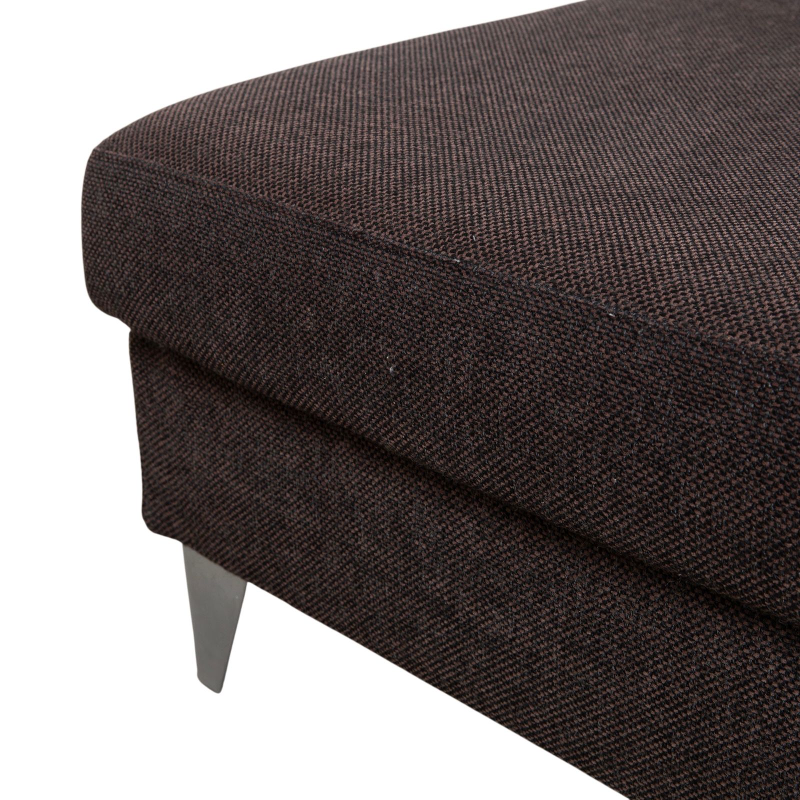Pouf Ewald Schillig en tissu brun gris photo 323.0