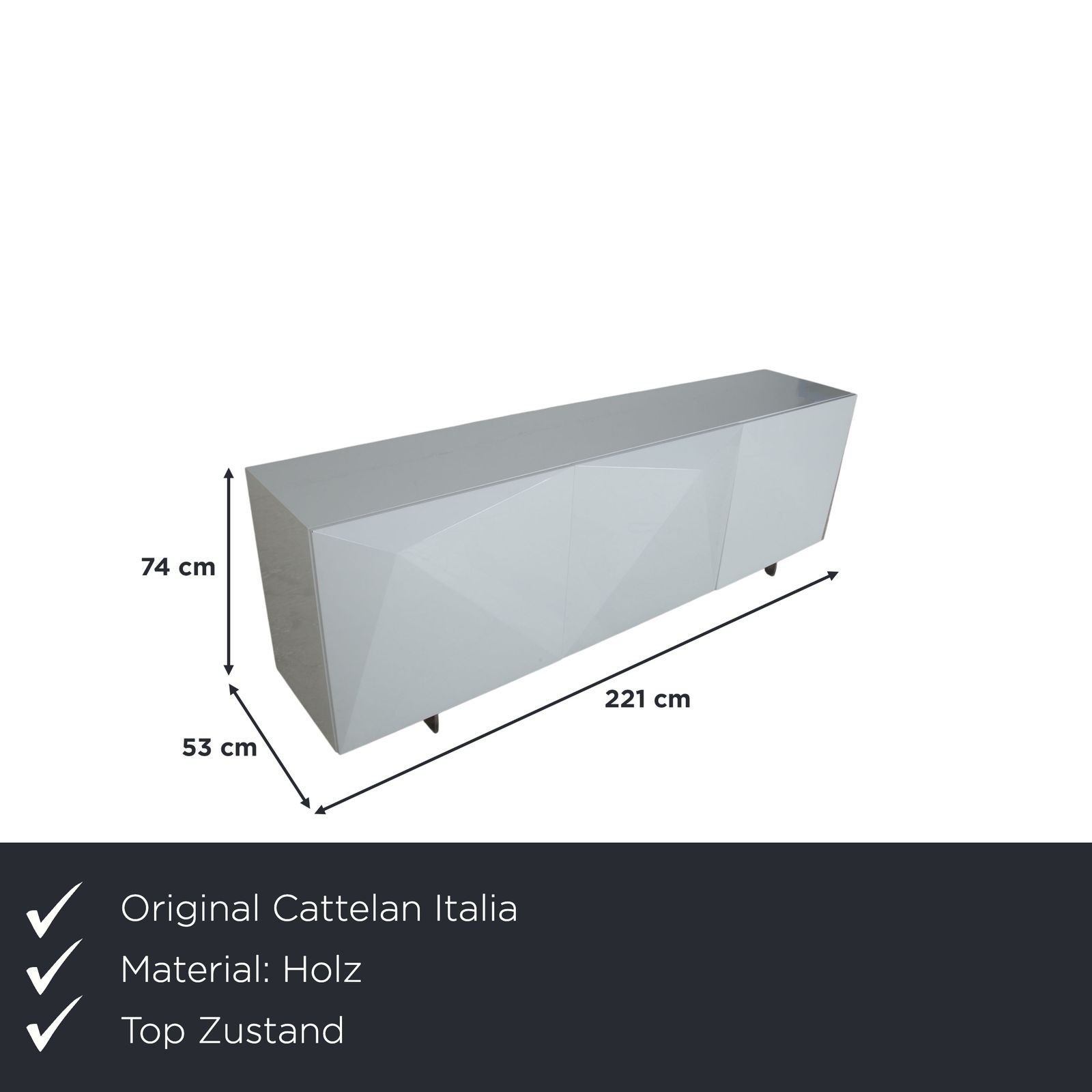 Cattelan Italia Kayak Wooden Sideboard White photo furniture