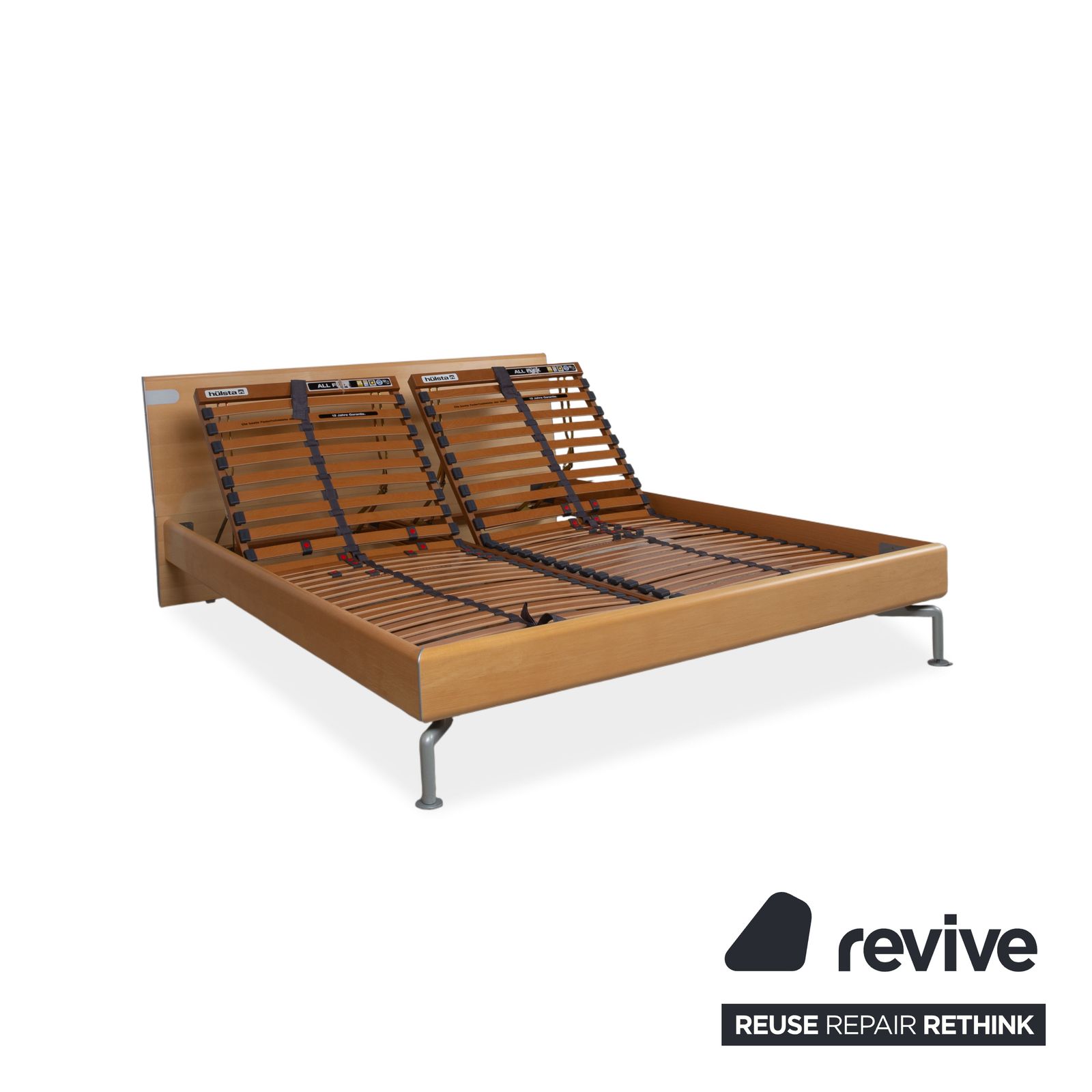 Hülsta Wooden Bed Brown Manual Function Bedroom photo Furniture