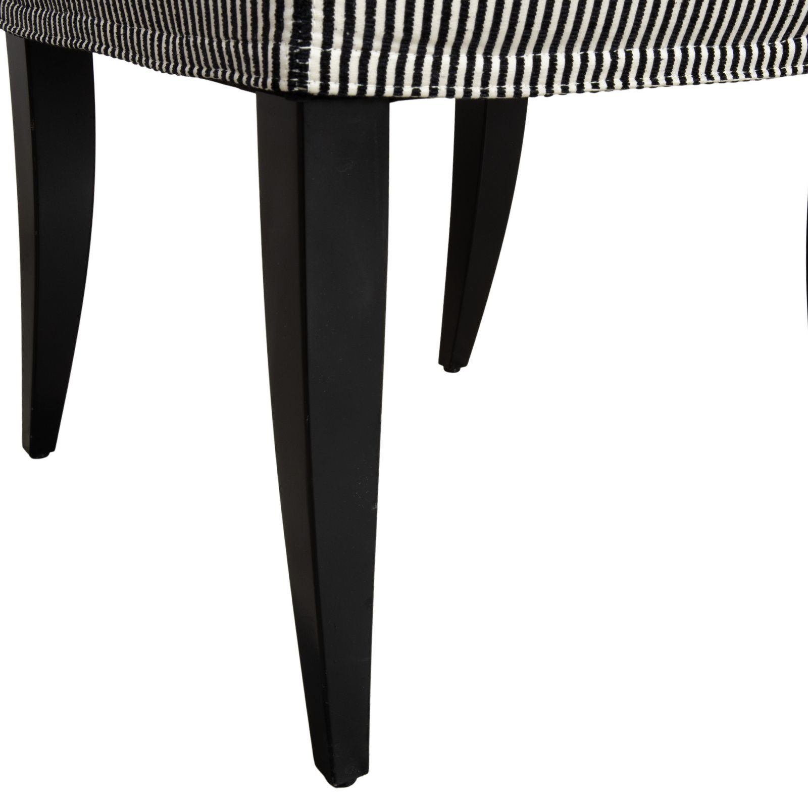Lot de 8 chaises Wittmann Isis en tissu, motif rayé noir et blanc, salle à manger photo 4806.0