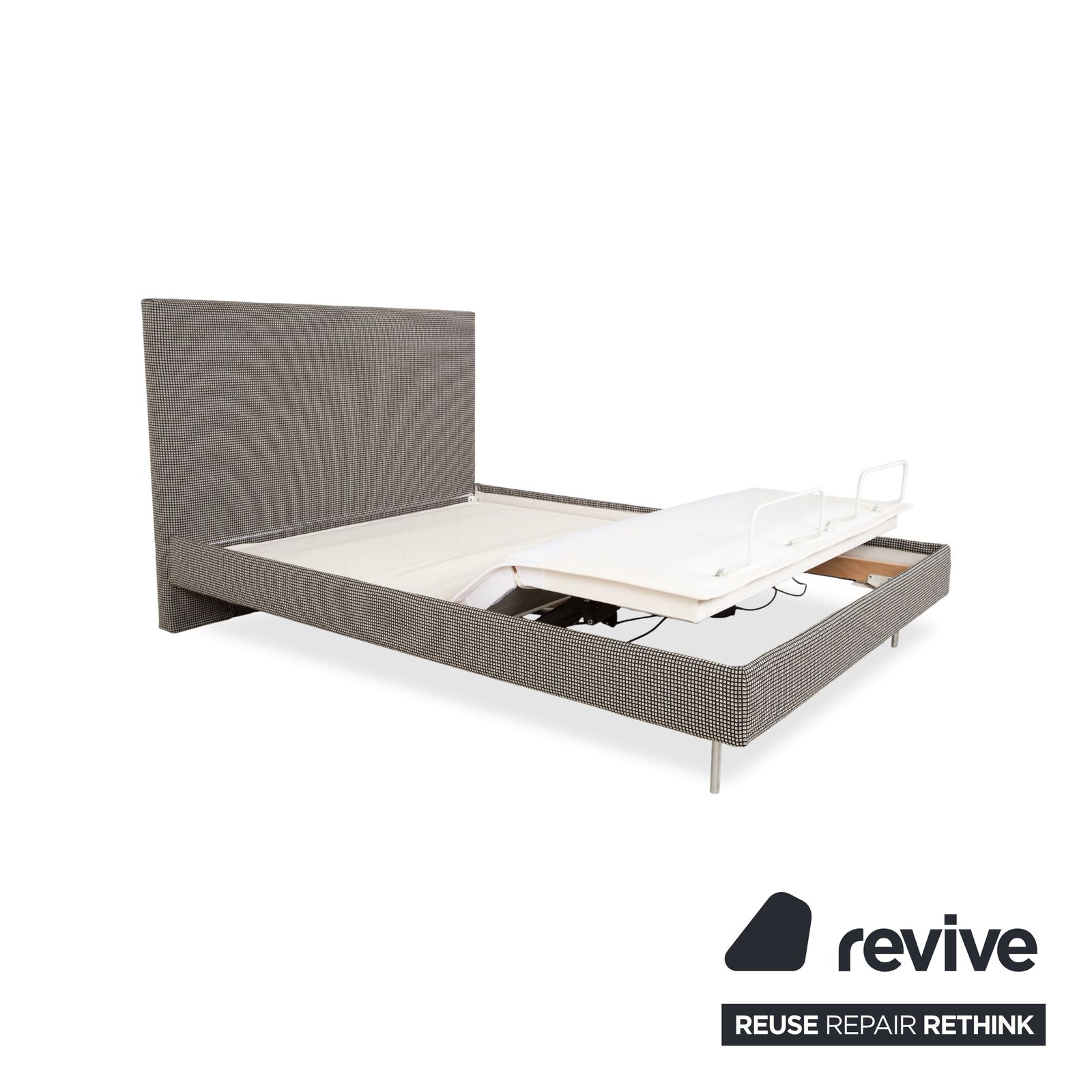 Schramm Fabric Bed Grey Electric Function Bedroom photo vinterior