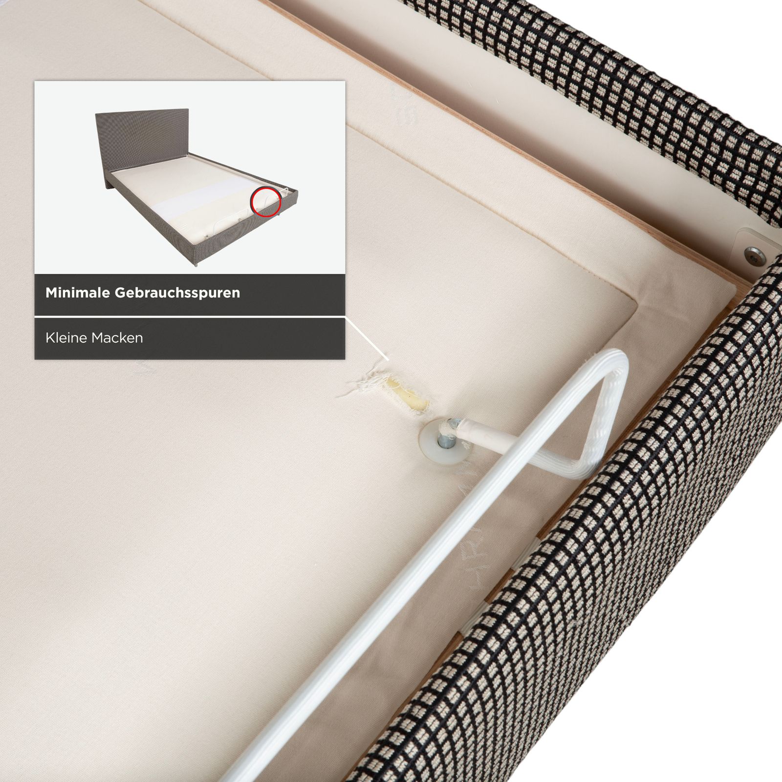 Mobilier Lit Schramm en tissu gris, fonction électrique, chambre photo
