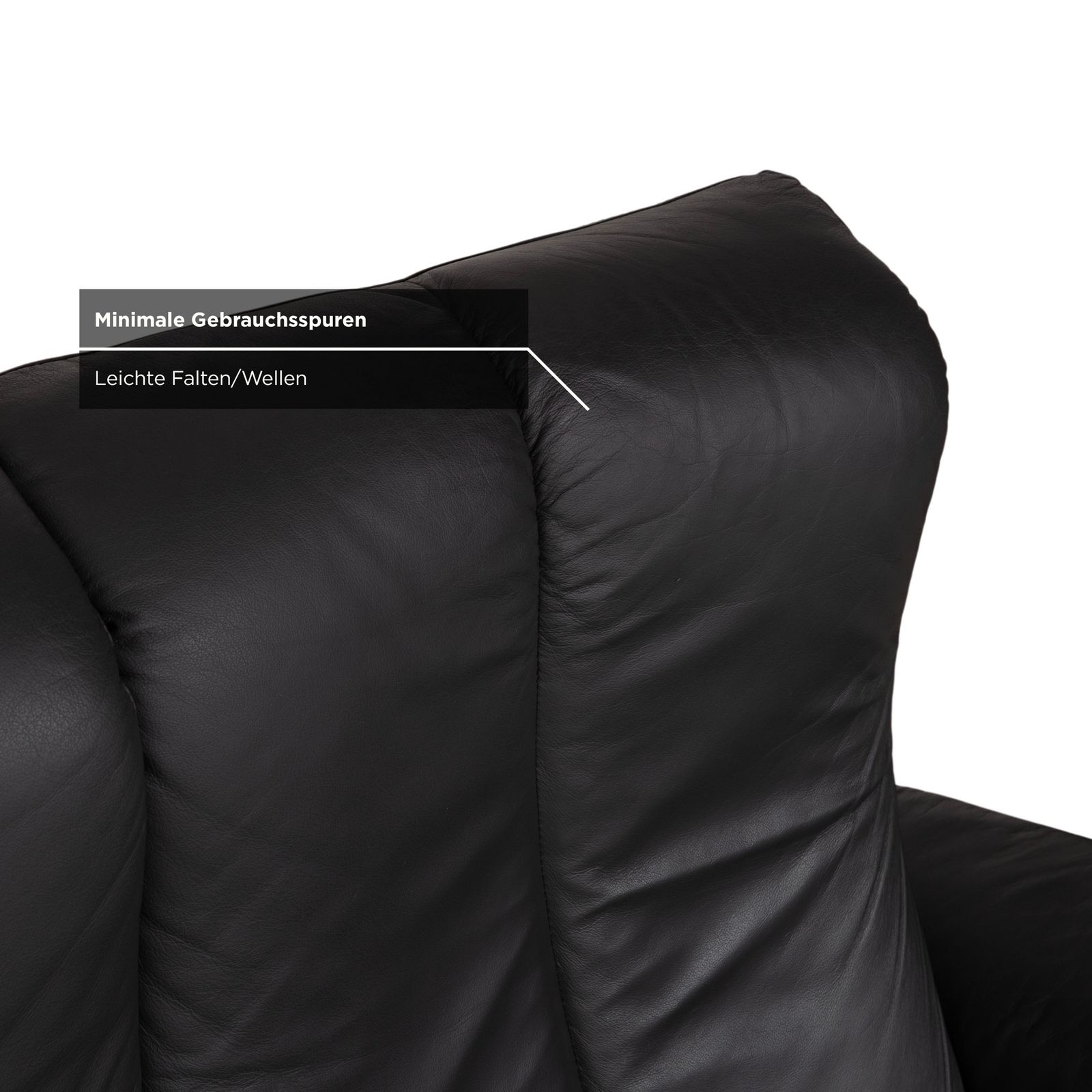 photo for sale Canapé 2 places Stressless Soul en cuir gris anthracite foncé, fonction manuelle