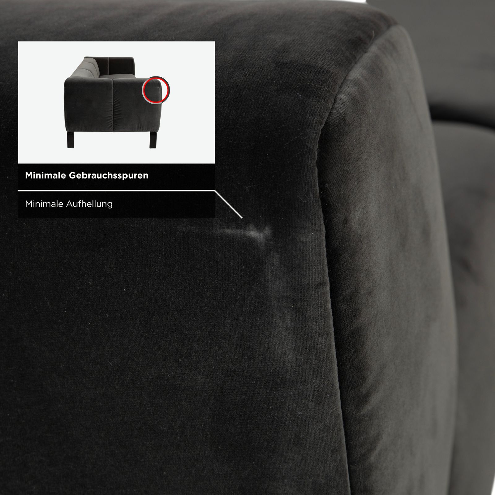Canapé 3 places Rolf Benz 323 en tissu gris photo buy