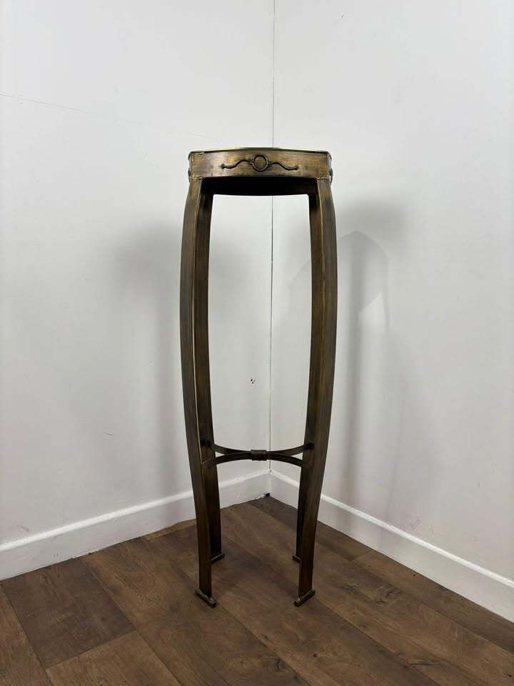 Reproduction Heavy Cast Metal & Brass Jardiniere Stand photo Furniture