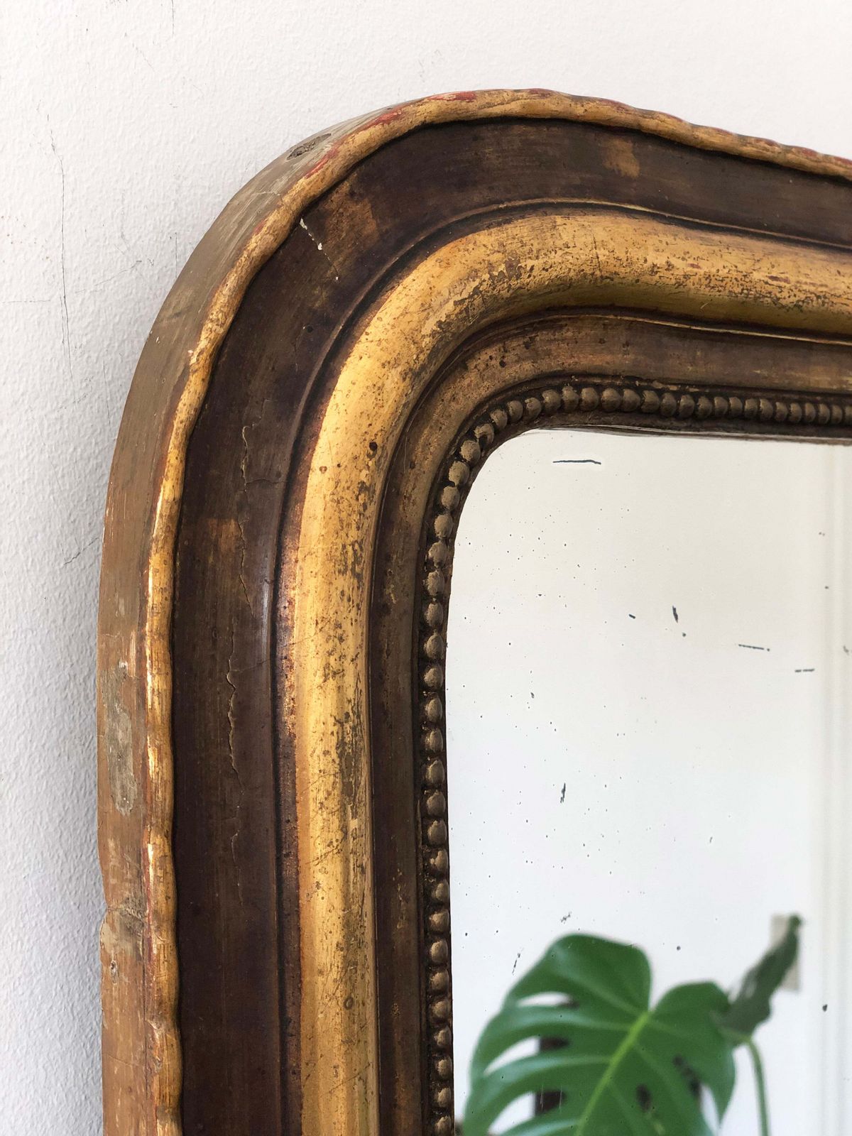 Large Antique French Louis Philippe Giltwood Mirror – Late 19th Century photo Home Decor