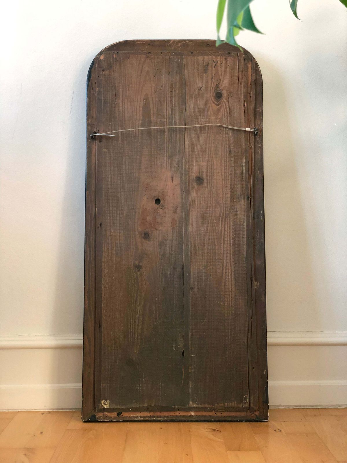 photo furniture Antique French Louis Philippe Full Length Mirror – Black And Gold, Late 19th Century