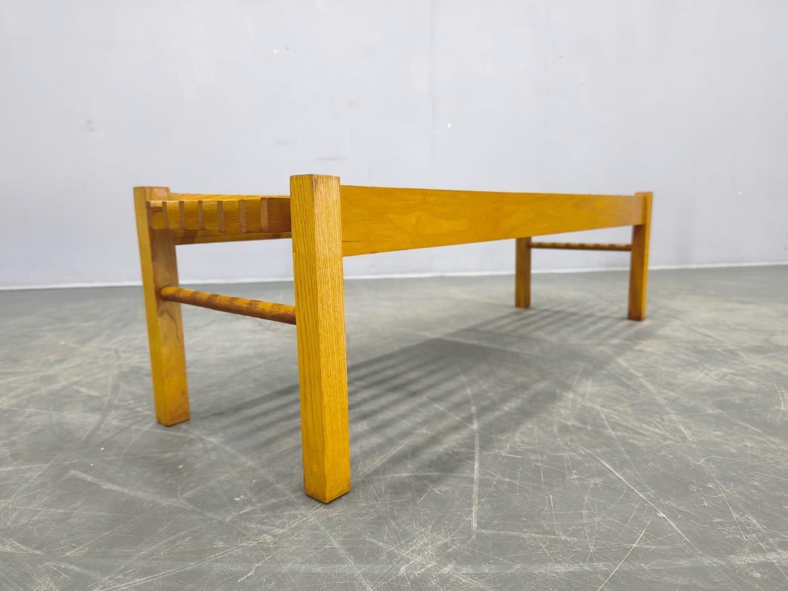 photo for sale Set Of Three Mid Century Wooden Plant Stands, Czechoslovakia 1970s