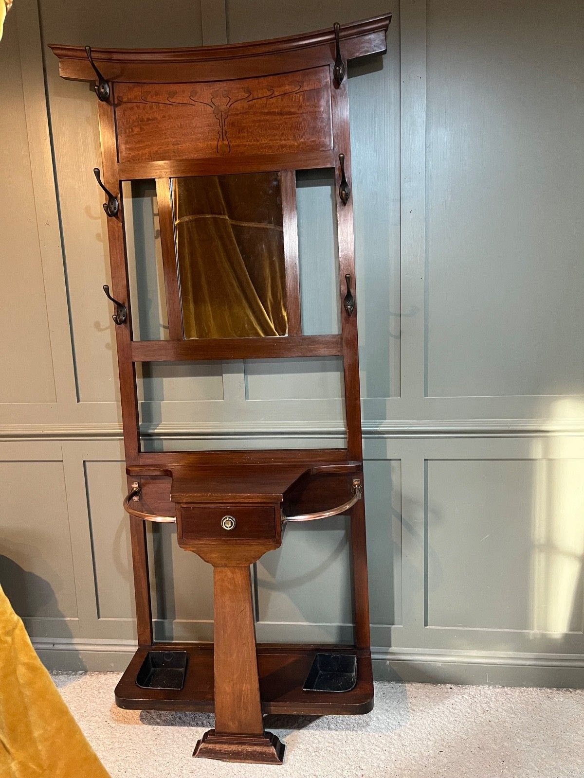 Furniture Antique Hall Stand/Coat Stand Scottish Hunting Lodge Style Delivery Available photo