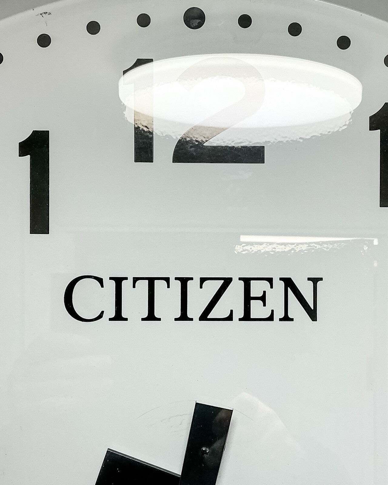 Extra Large Citizen Industrial Factory Station Wall Clock Japan Mcm 70s 67 Cm photo for sale