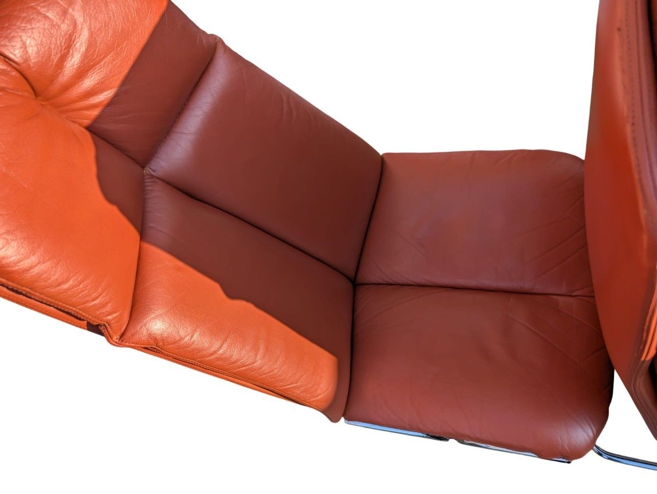 Set Of 4 Pieff Tim Bates Eleganza Dining/Desk Chairs, 1970s, Tan Leather Mcm photo vinterior