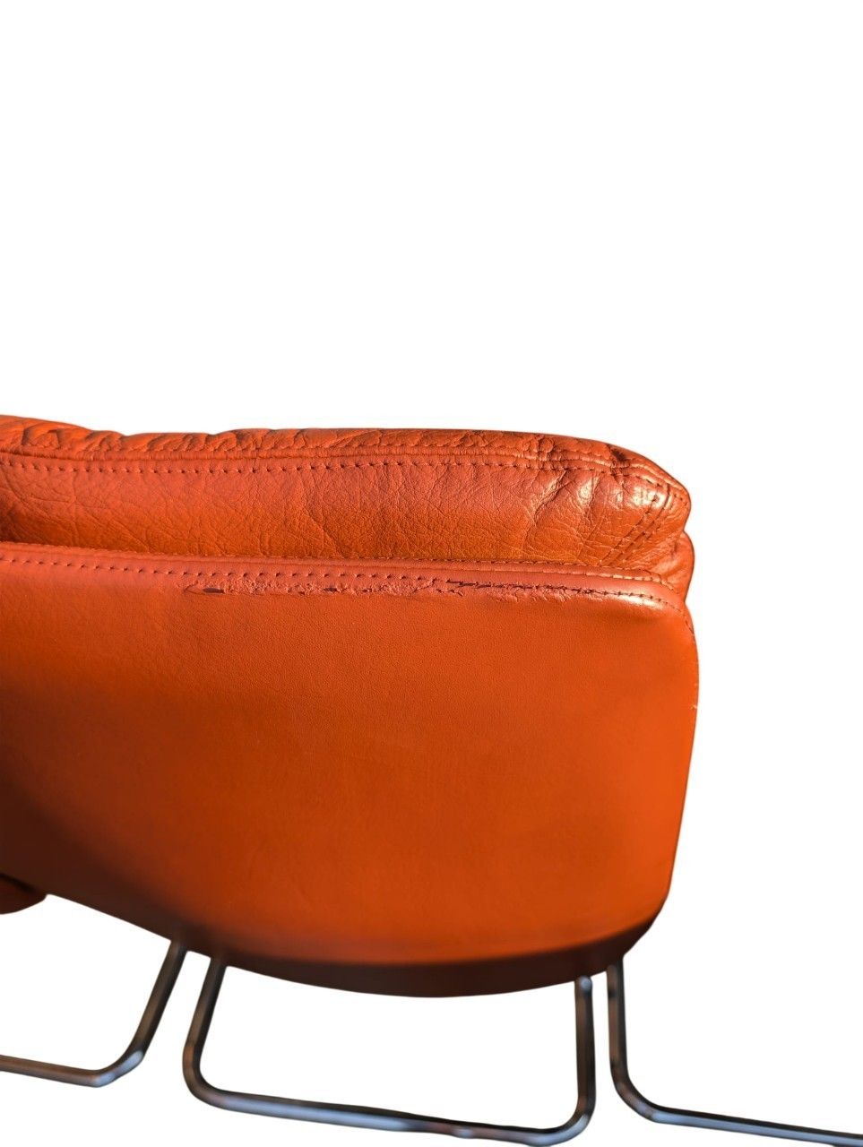 Set Of 4 Pieff Tim Bates Eleganza Dining/Desk Chairs, 1970s, Tan Leather Mcm photo buy